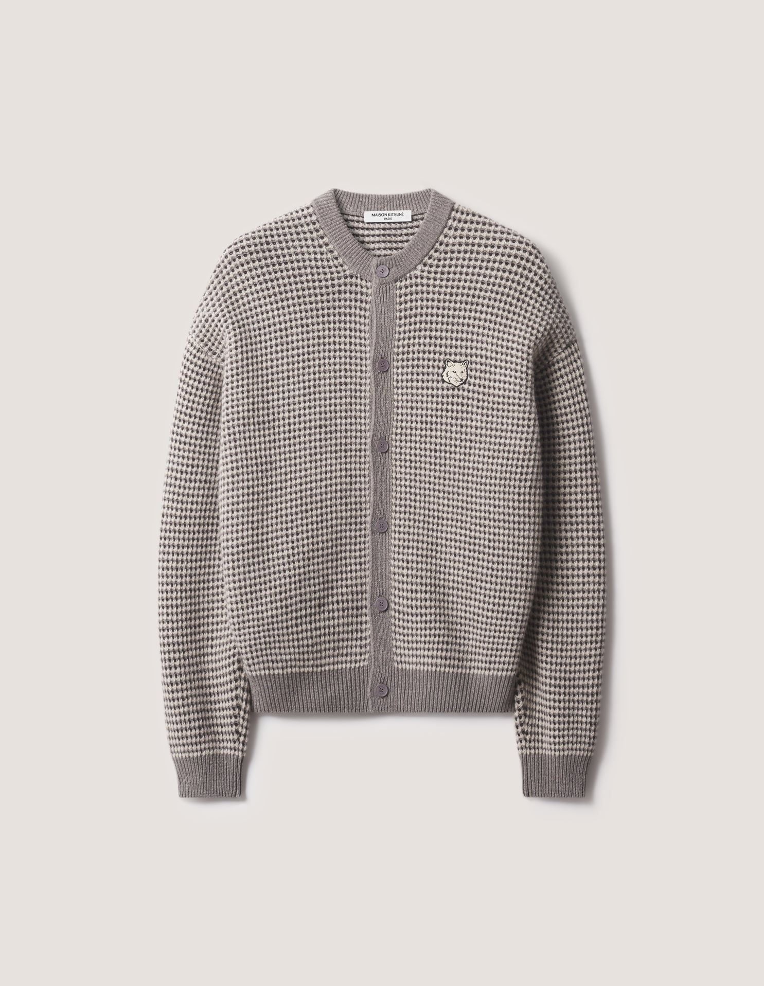 Áo cardigan nam Fox Head dệt waffle dáng comfort