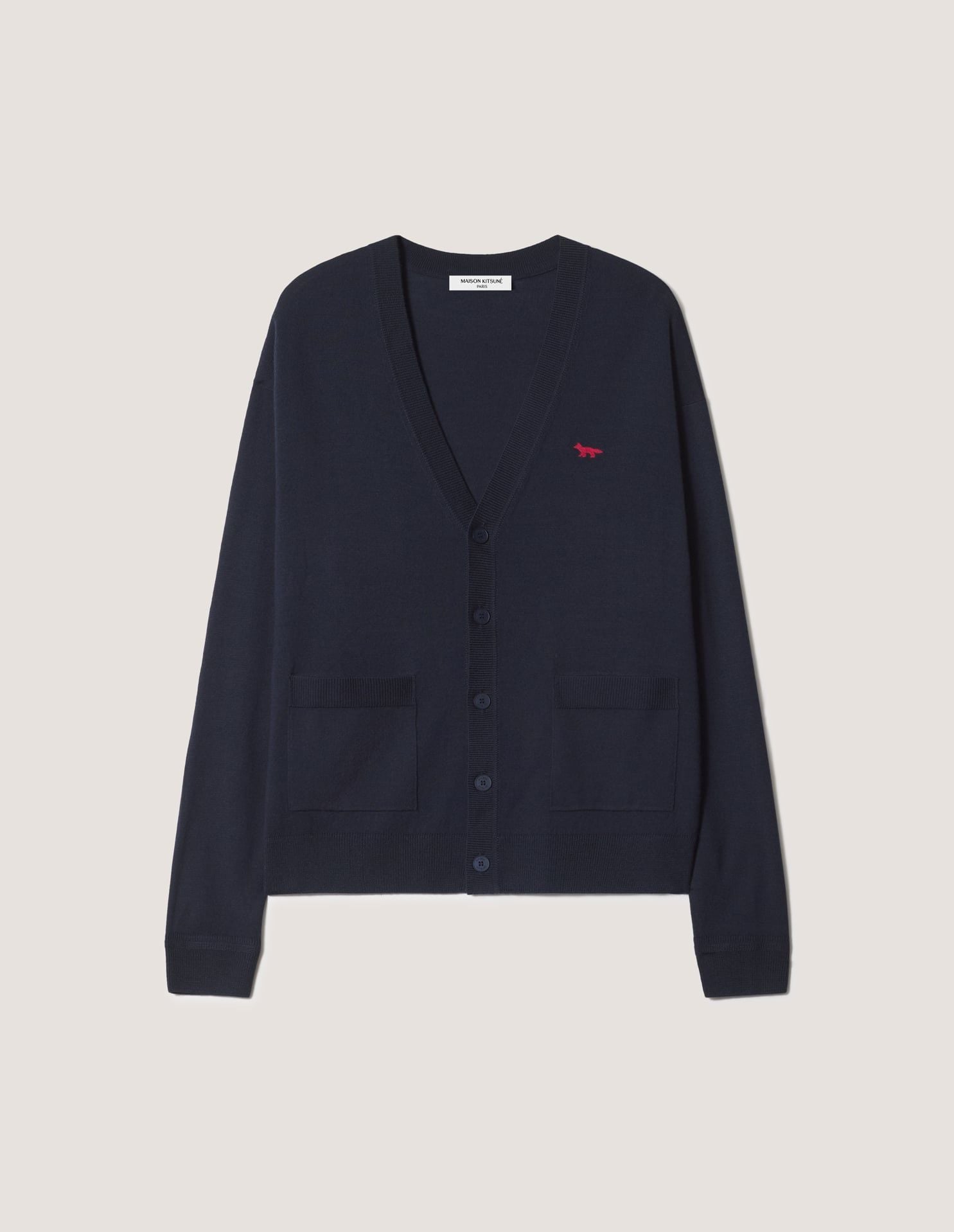 Áo cardigan nam Red Profile Fox len merino dáng comfort
