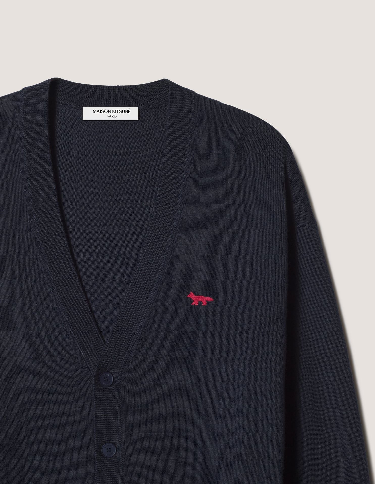 Áo cardigan nam Red Profile Fox len merino dáng comfort