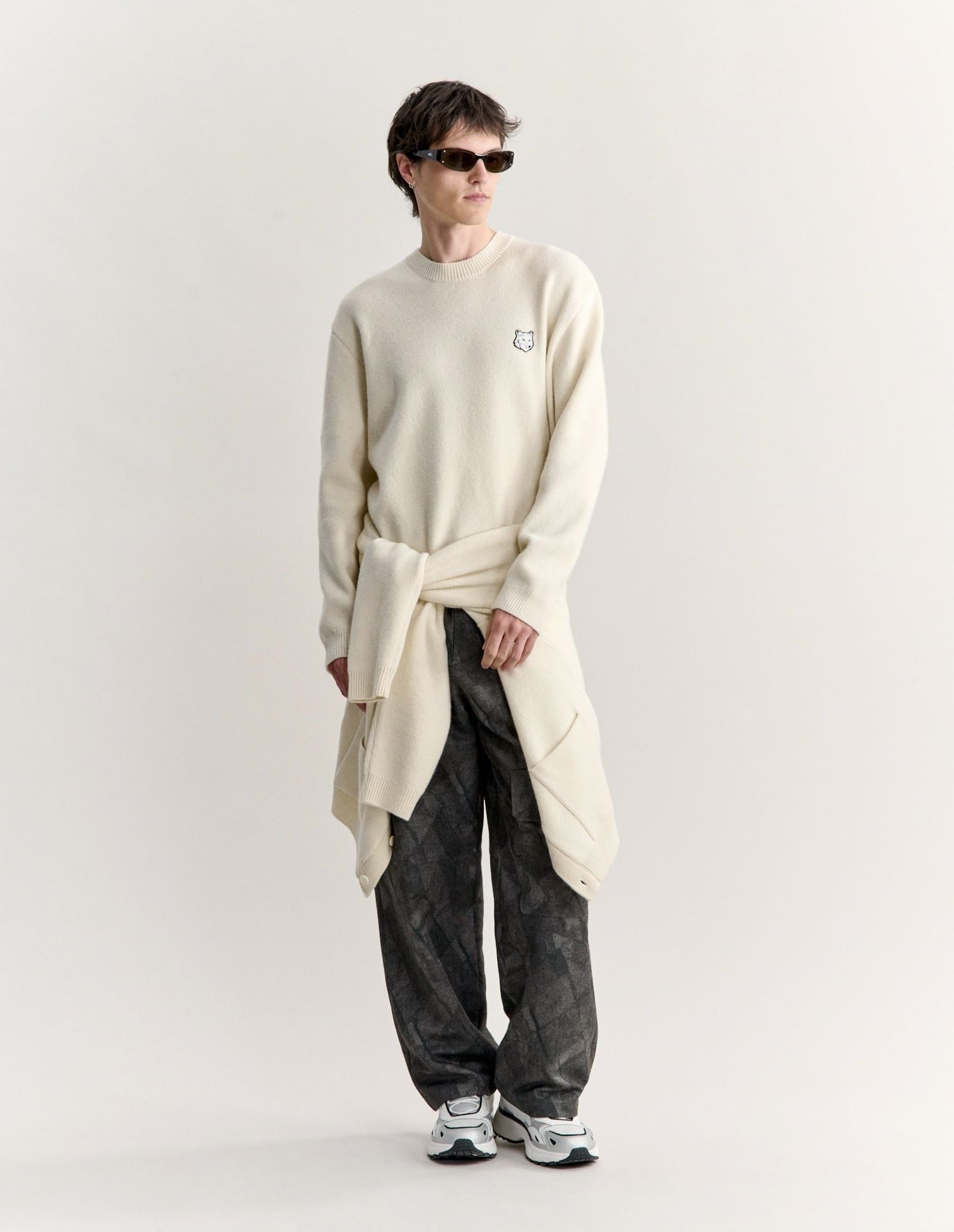 Áo len nam Fox Head lambswool Milano dáng comfort