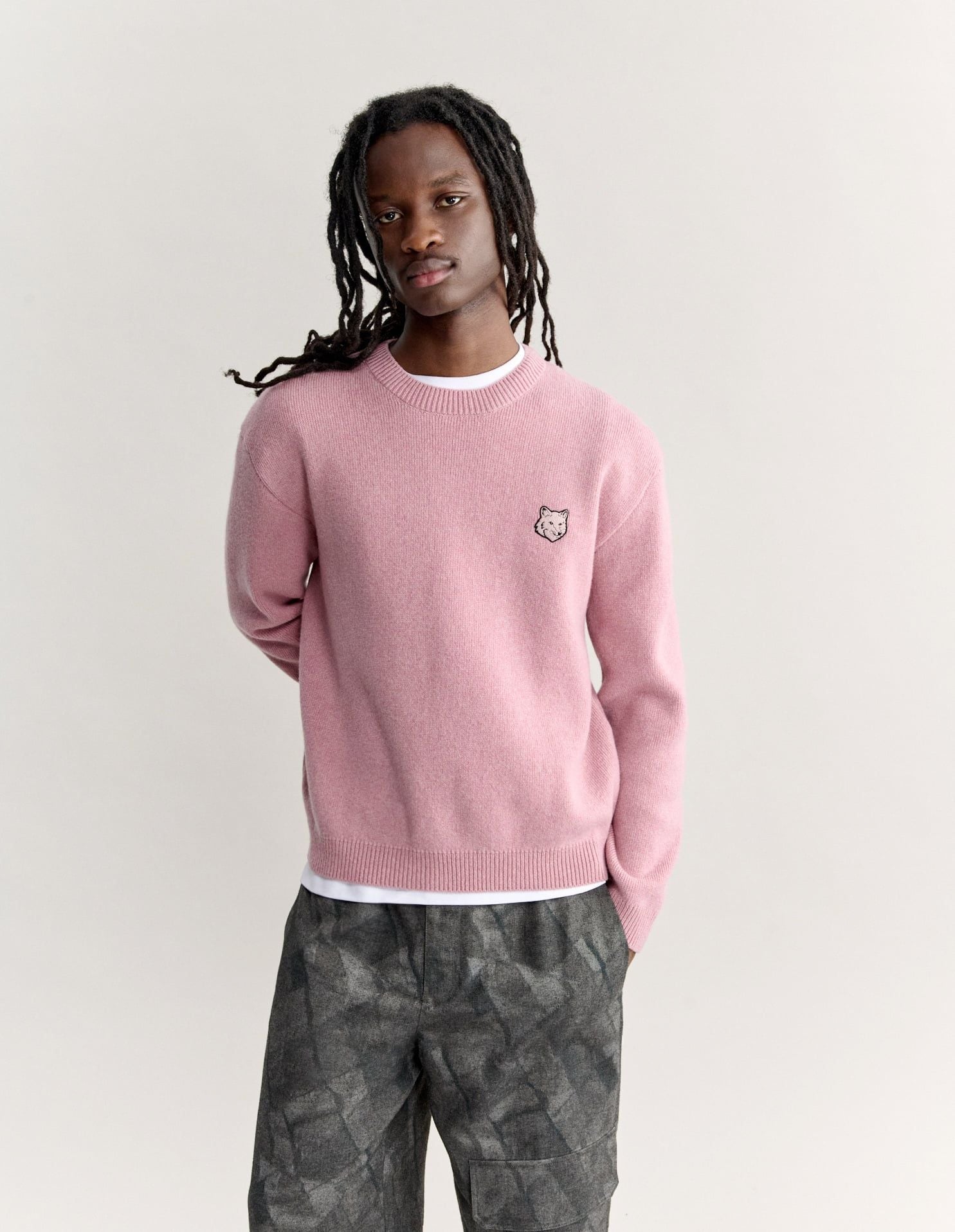 Áo len nam Fox Head lambswool Milano dáng comfort