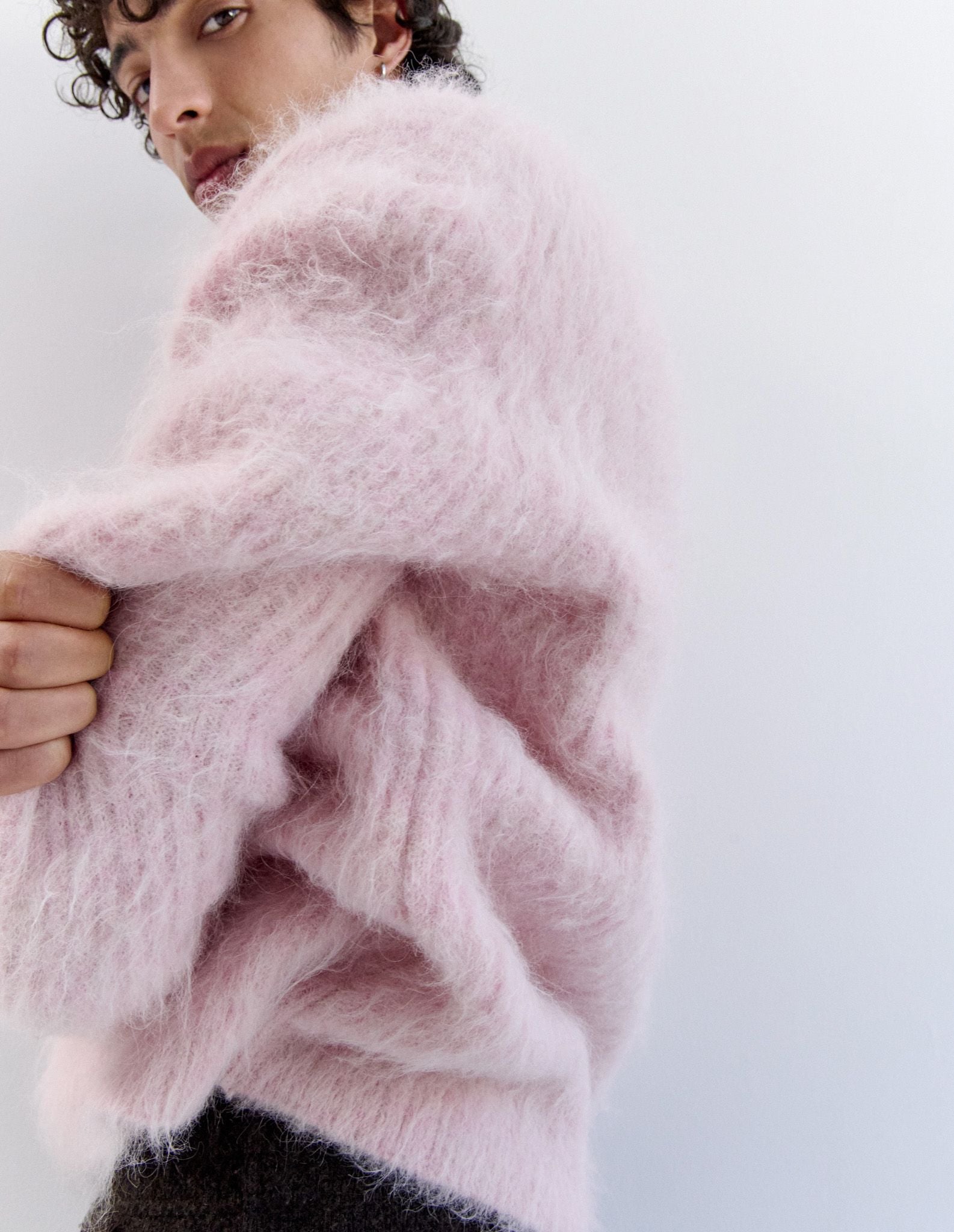 Áo len nam alpaca xù mềm dáng comfort