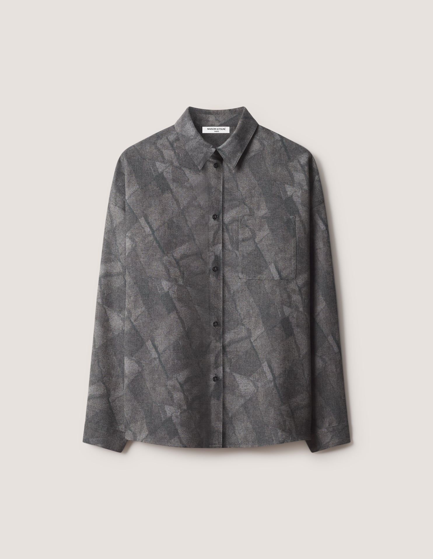 Áo sơ mi nam in họa tiết dáng oversize