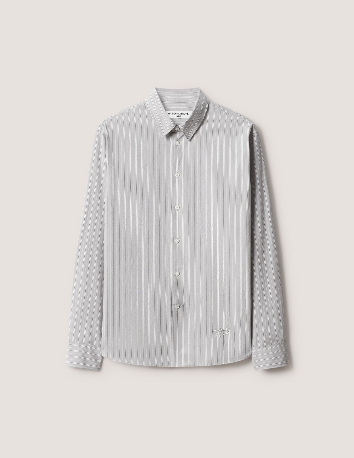 Áo sơ mi nam Maison Kitsuné Handwriting kẻ sọc dáng casual