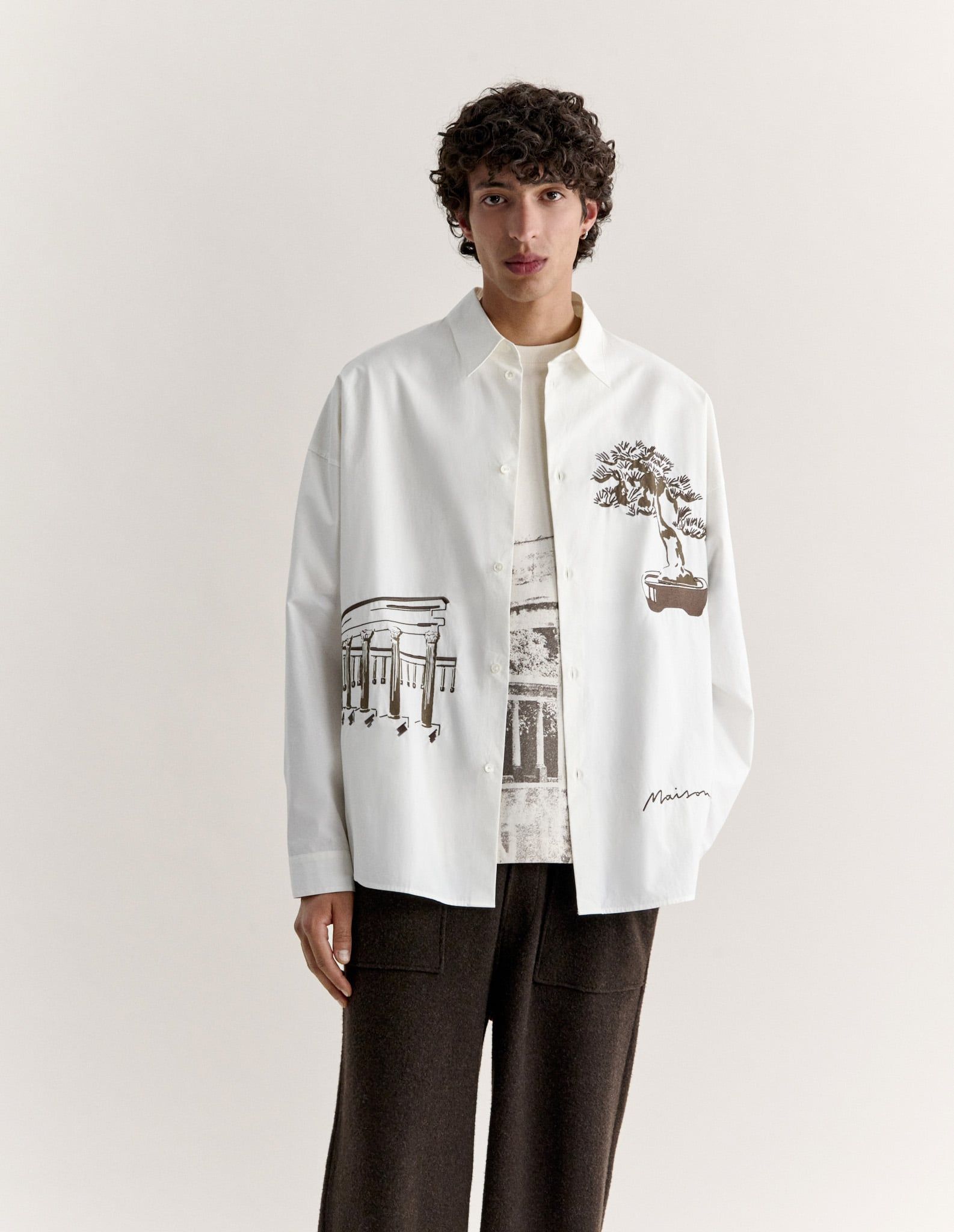 Áo sơ mi nam Parcs of Paris dáng oversize