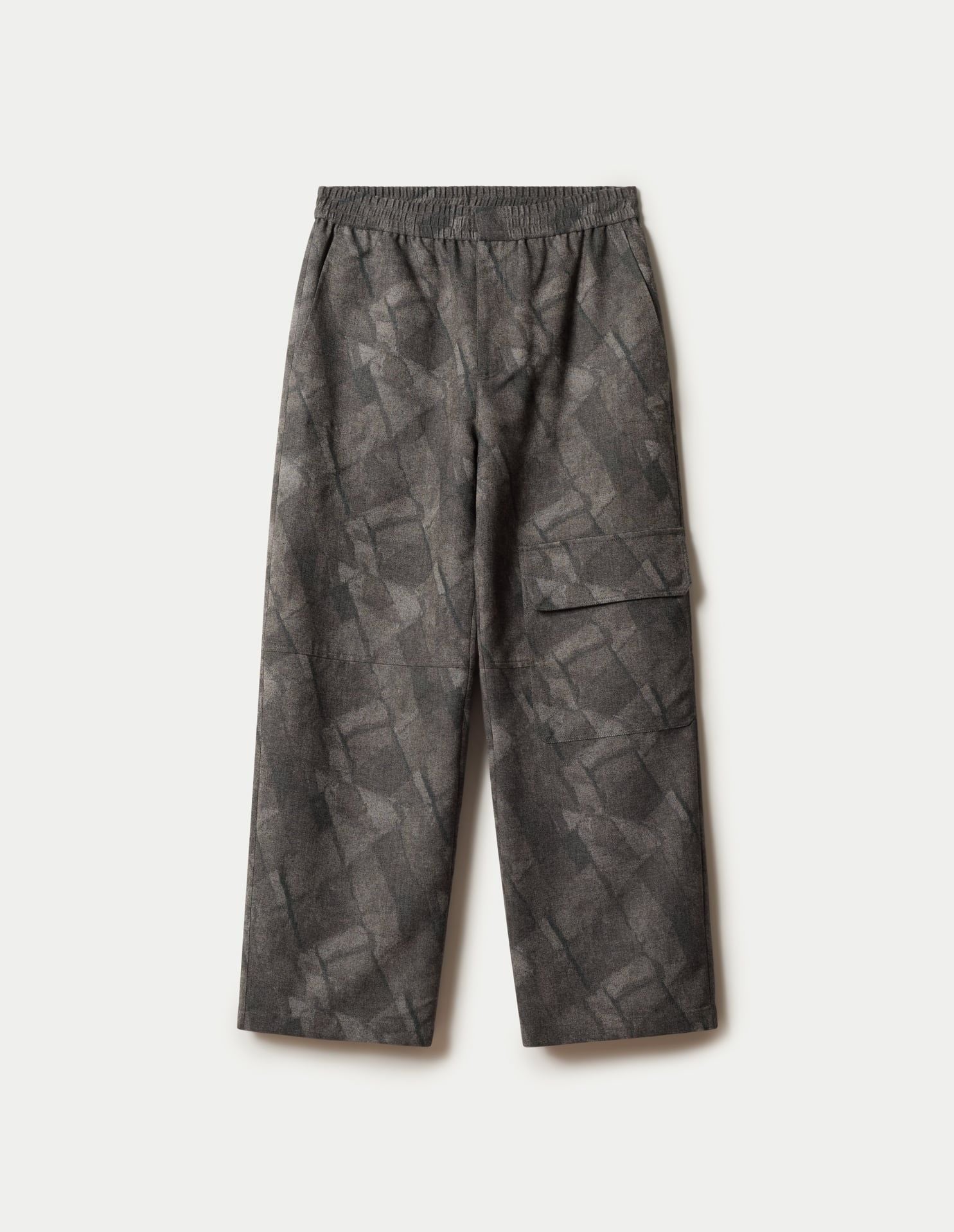 Quần cargo nam lưng thun gabardine