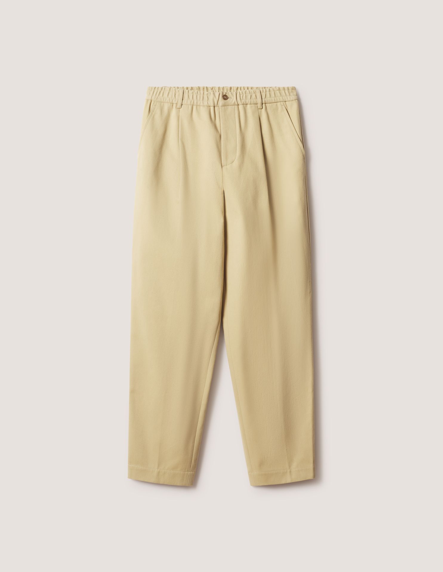 Maison Kitsuné - Quần cotton nam xếp ly cạp thun dáng relaxed