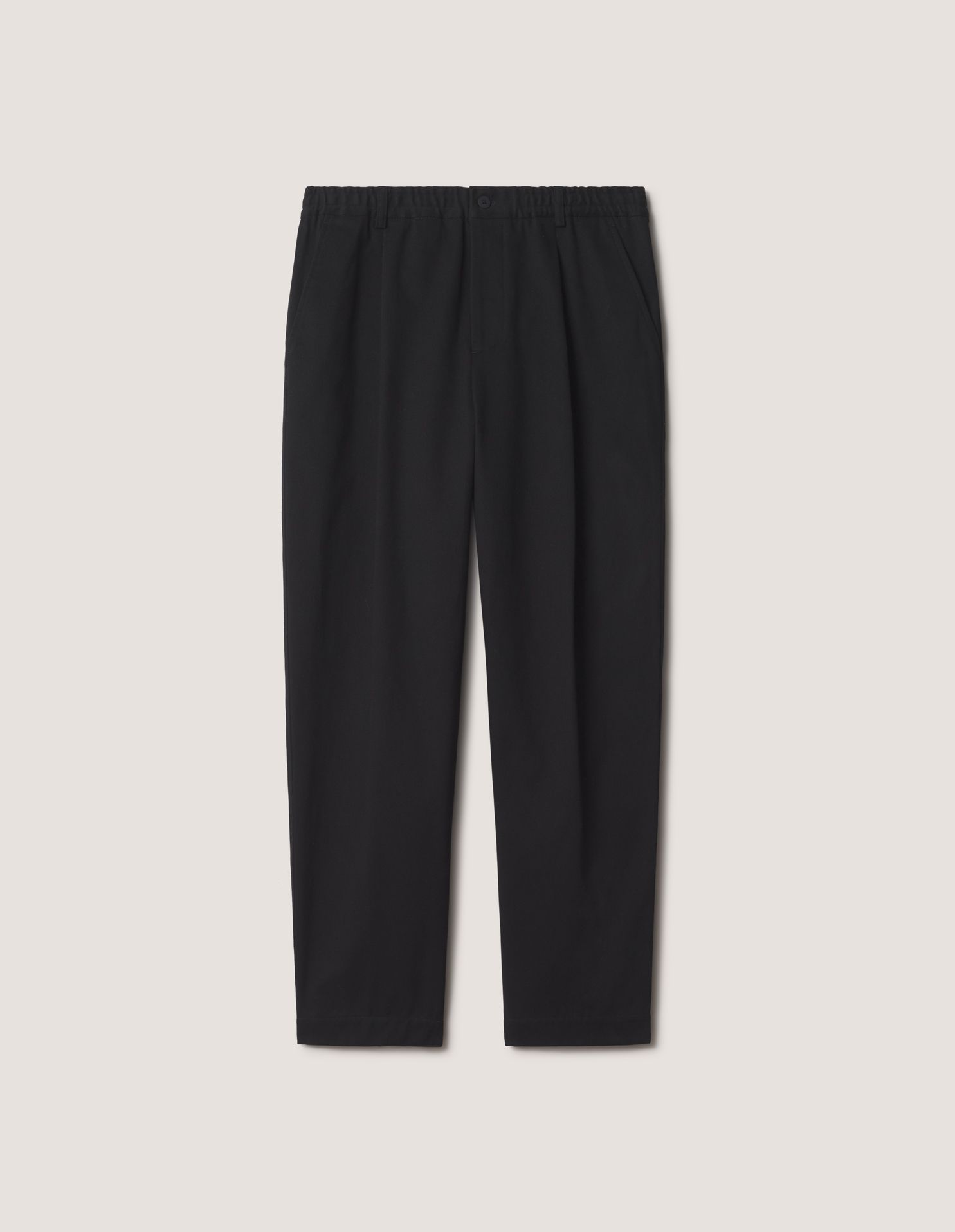 Maison Kitsuné - Quần cotton nam xếp ly cạp thun dáng relaxed