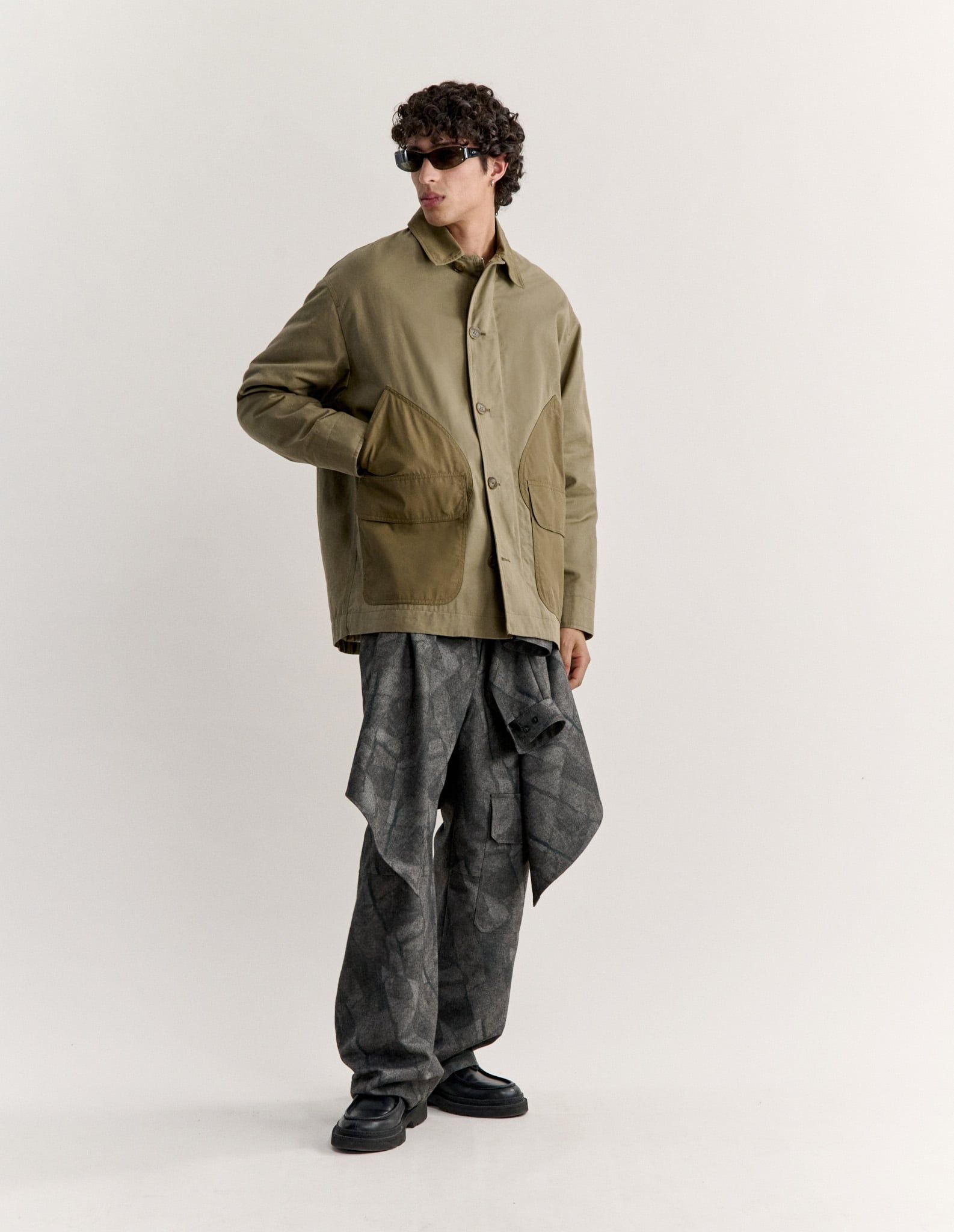 Áo khoác Barn nam cotton twill phủ sáp