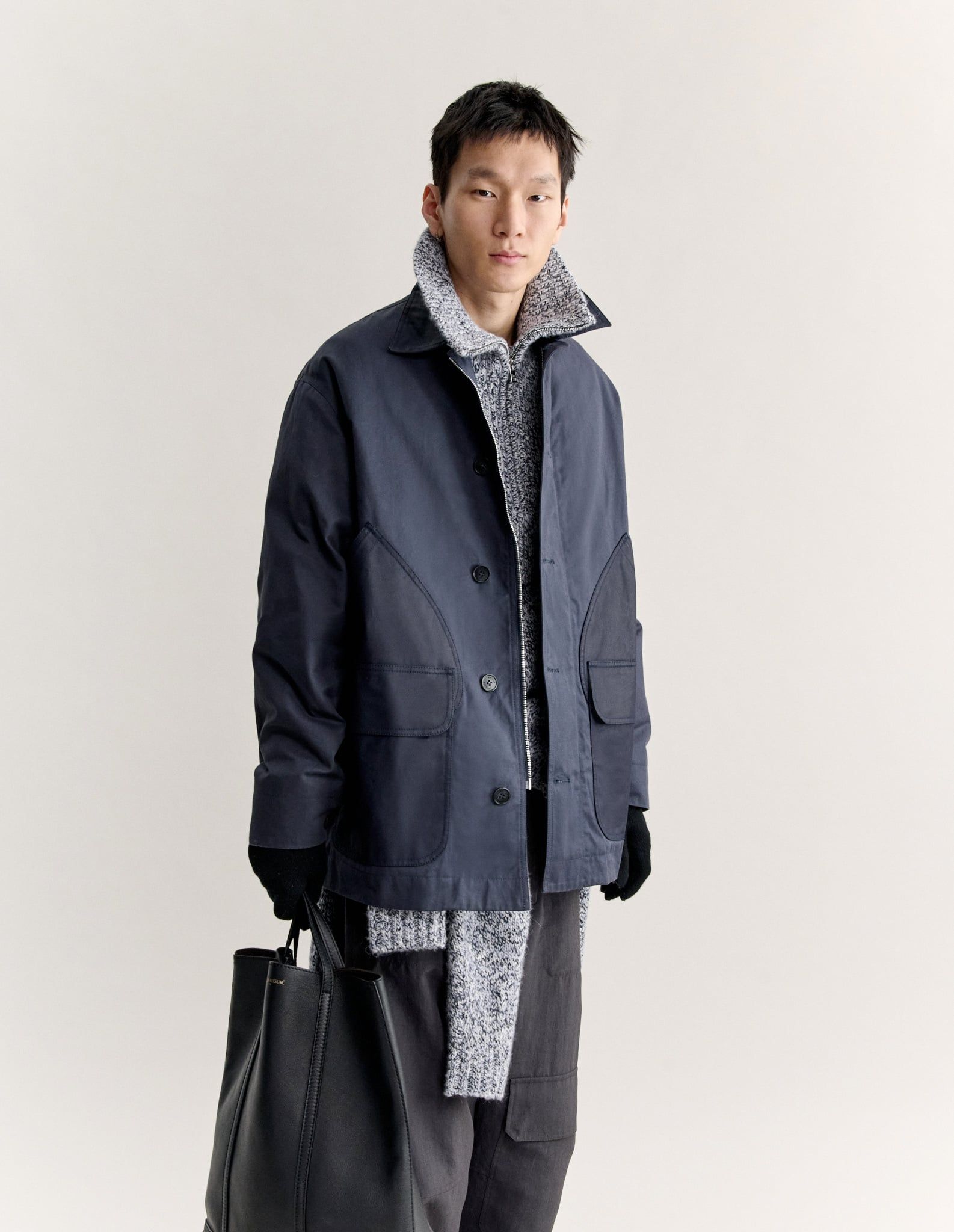 Áo khoác Barn nam cotton twill phủ sáp
