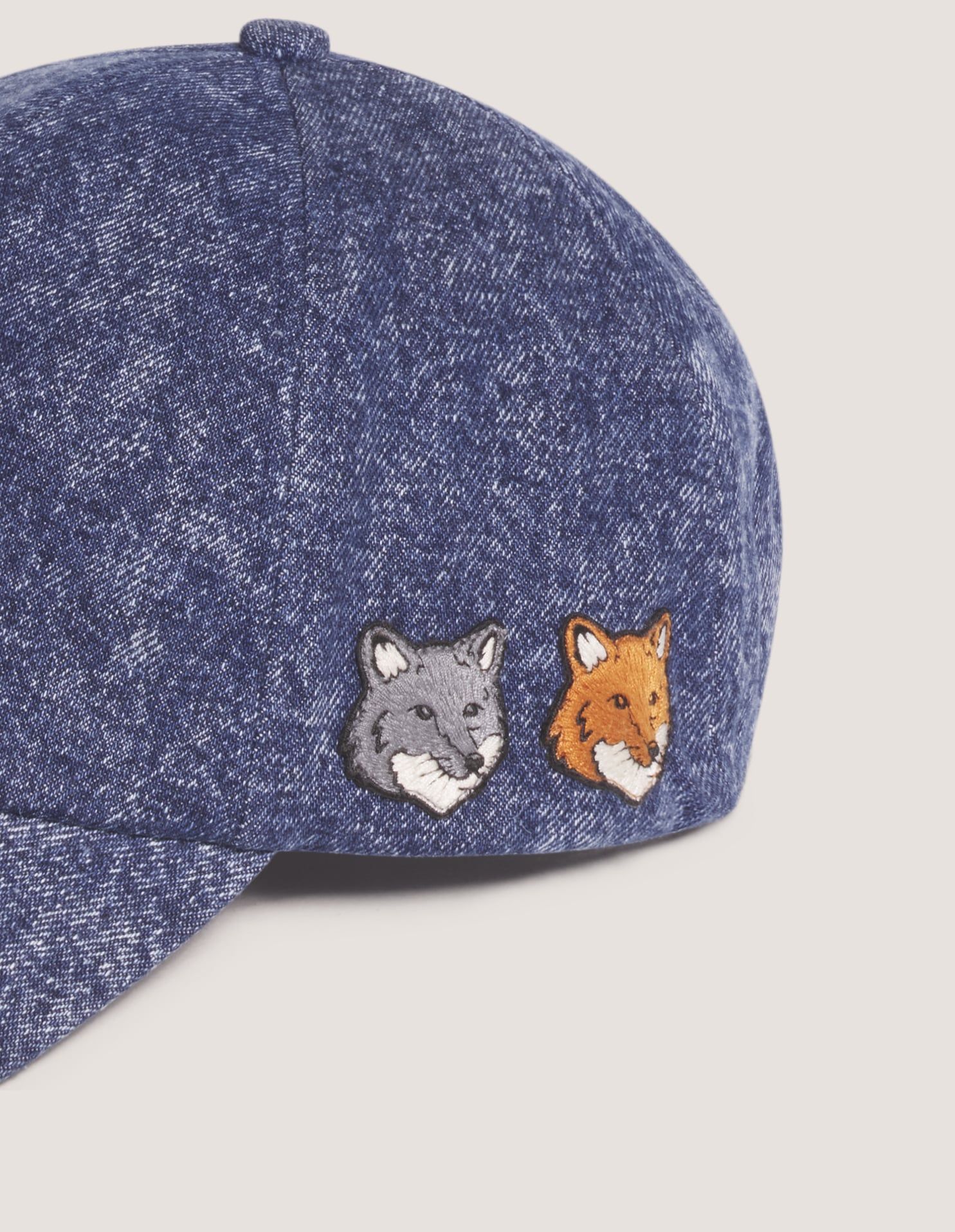 Mũ lưỡi trai Double Fox Head denim wash
