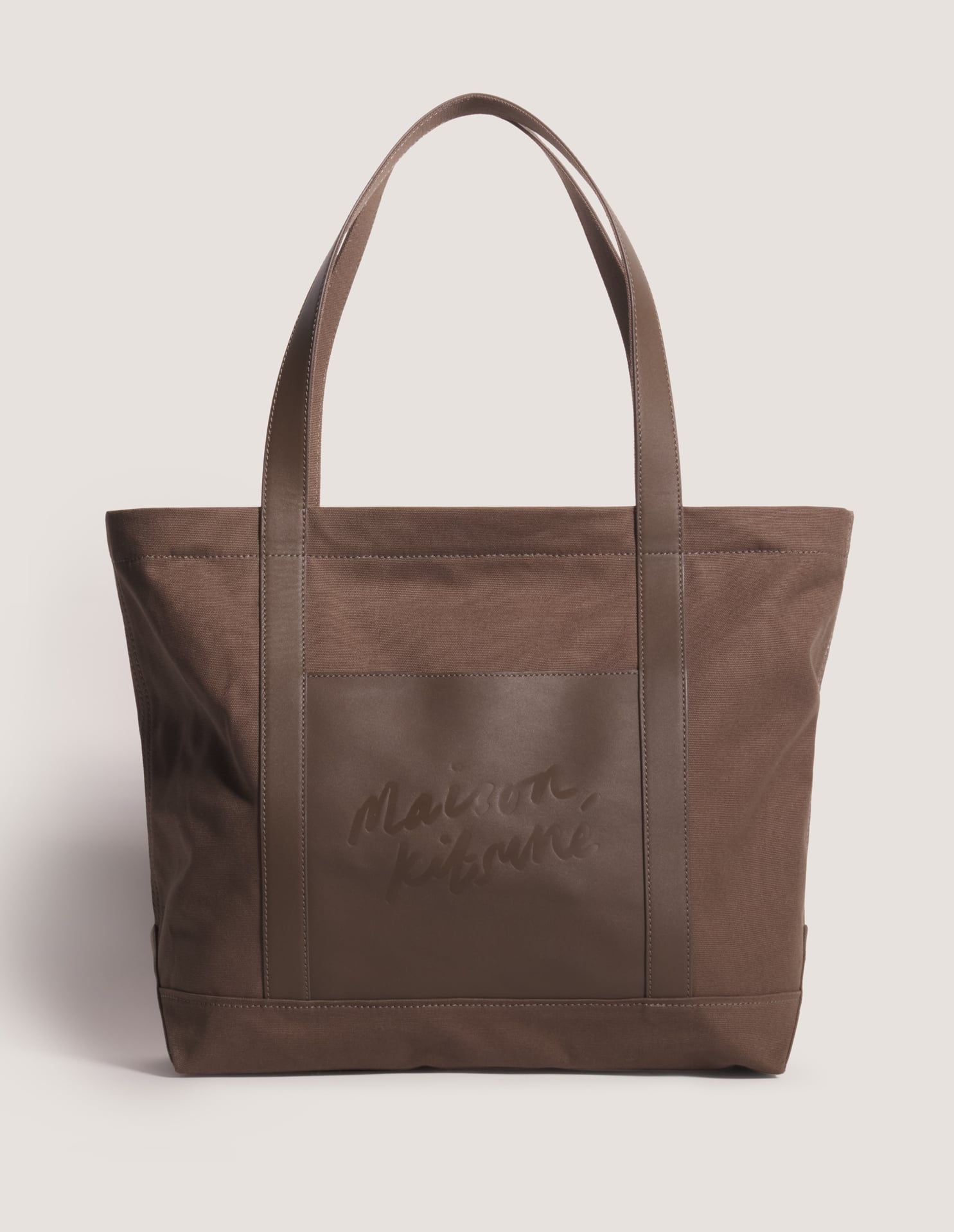 Túi tote lớn canvas và da