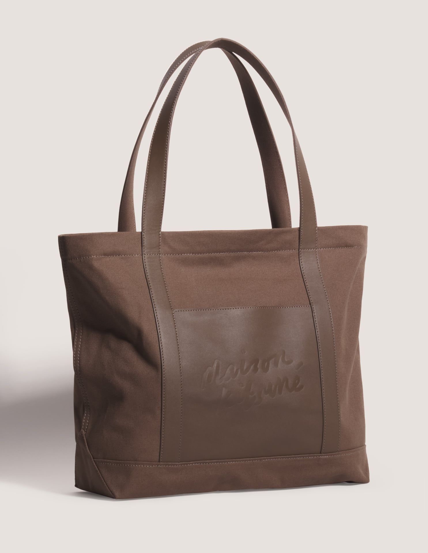 Túi tote lớn canvas và da