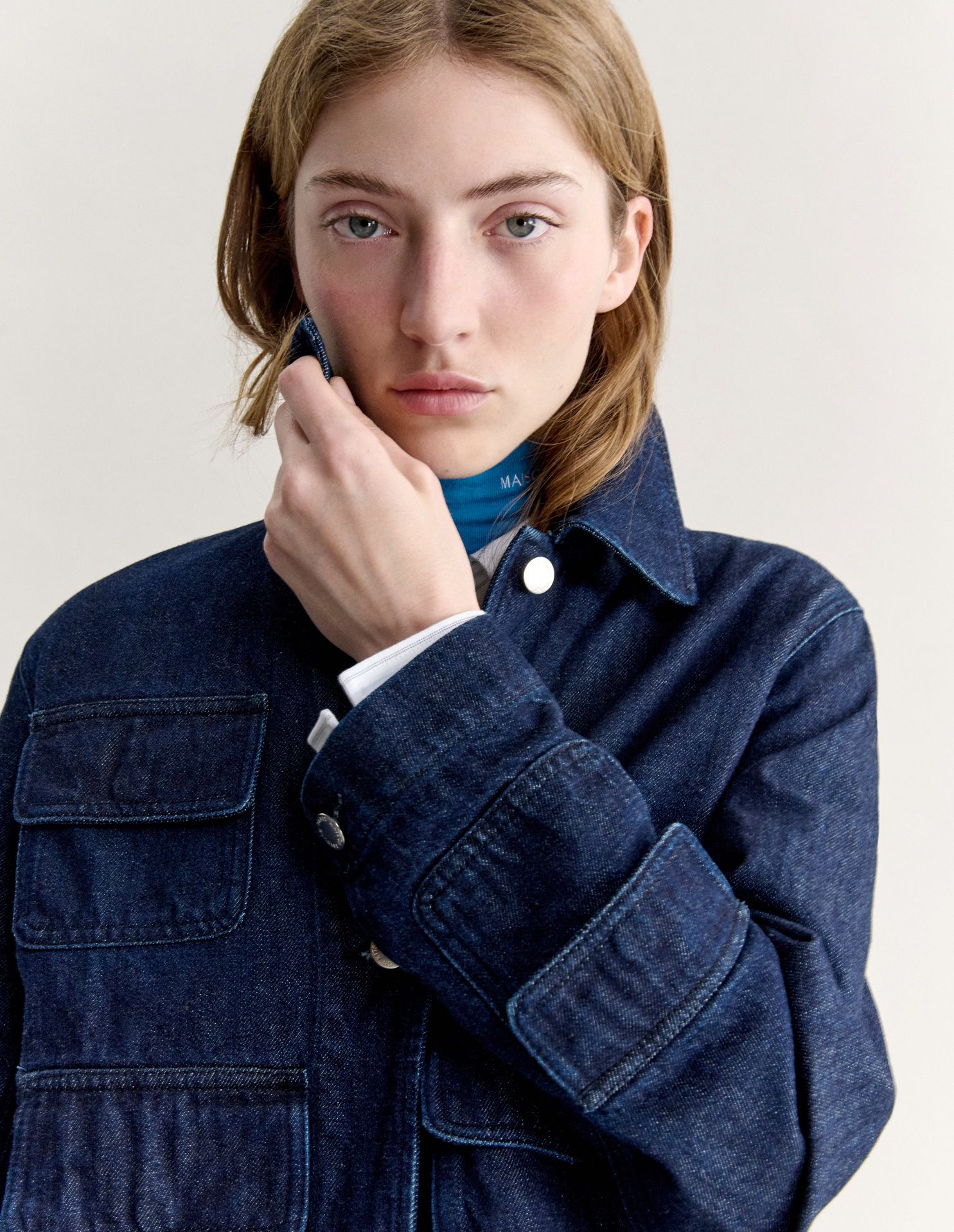 Áo khoác nữ denim Mini Barn