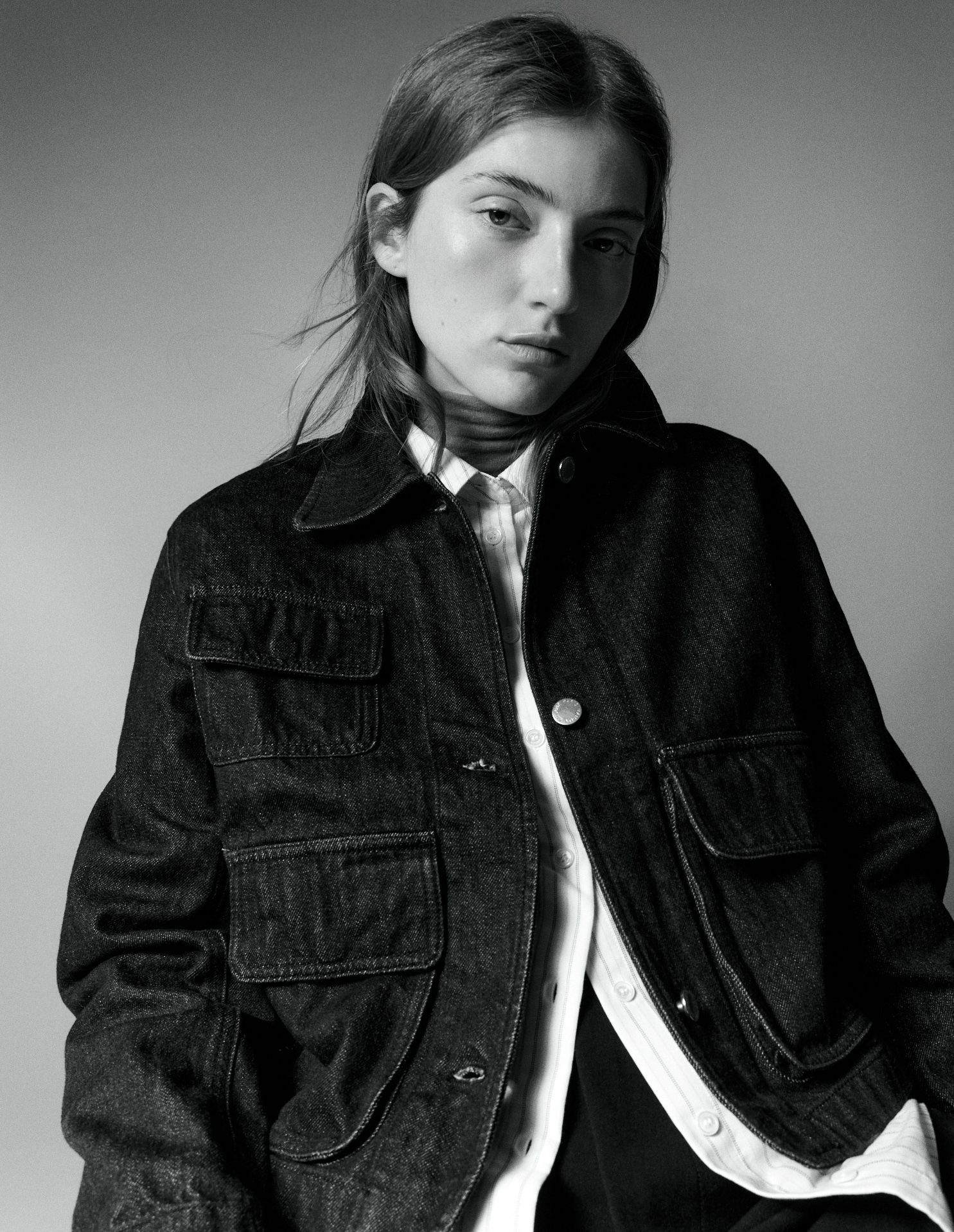 Áo khoác nữ denim Mini Barn