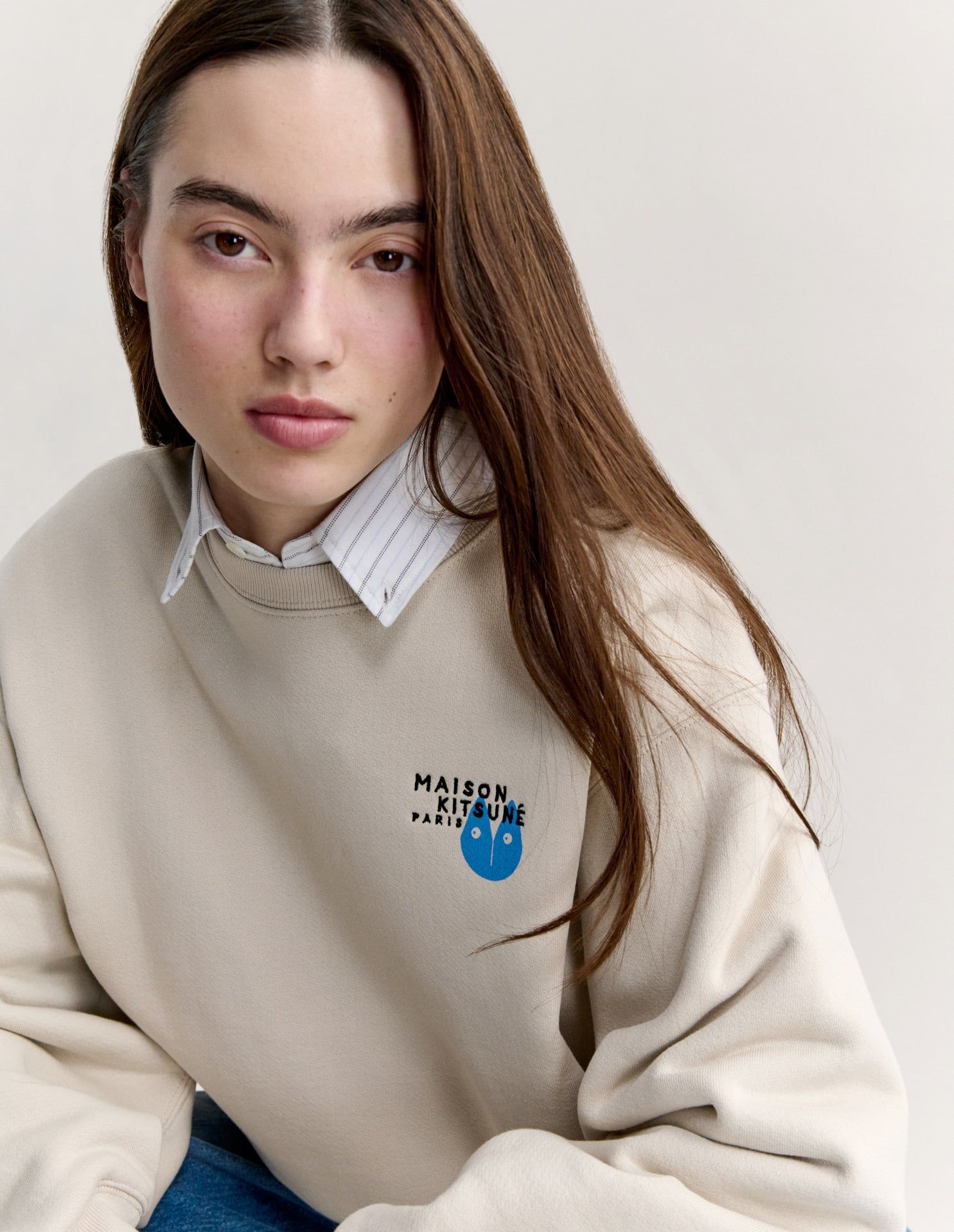 Maison Kitsuné - Áo sweatshirt nữ Fortune Fox dáng relaxed