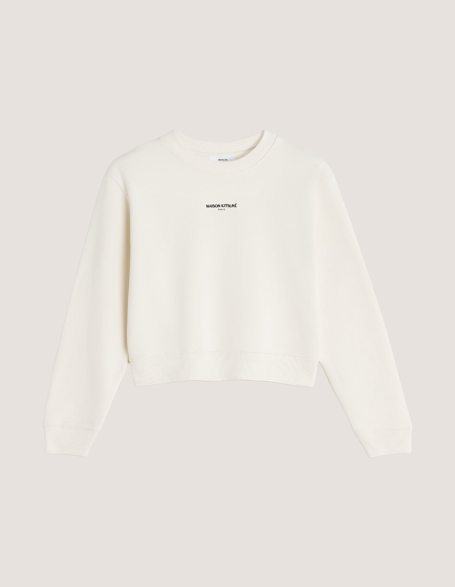 Áo sweatshirt nữ Maison Kitsuné Paris dáng crop
