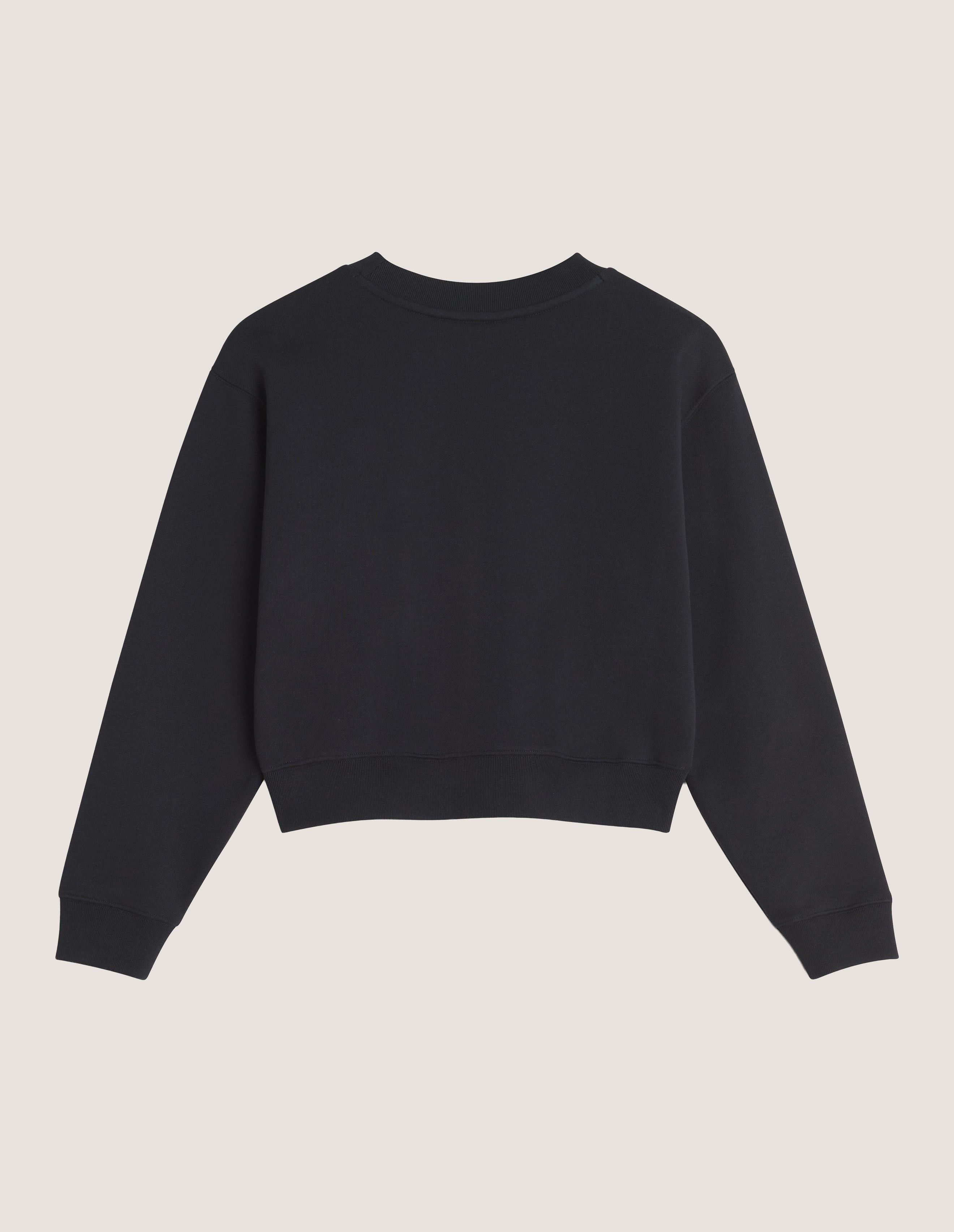 Áo sweatshirt nữ Maison Kitsuné Paris dáng crop
