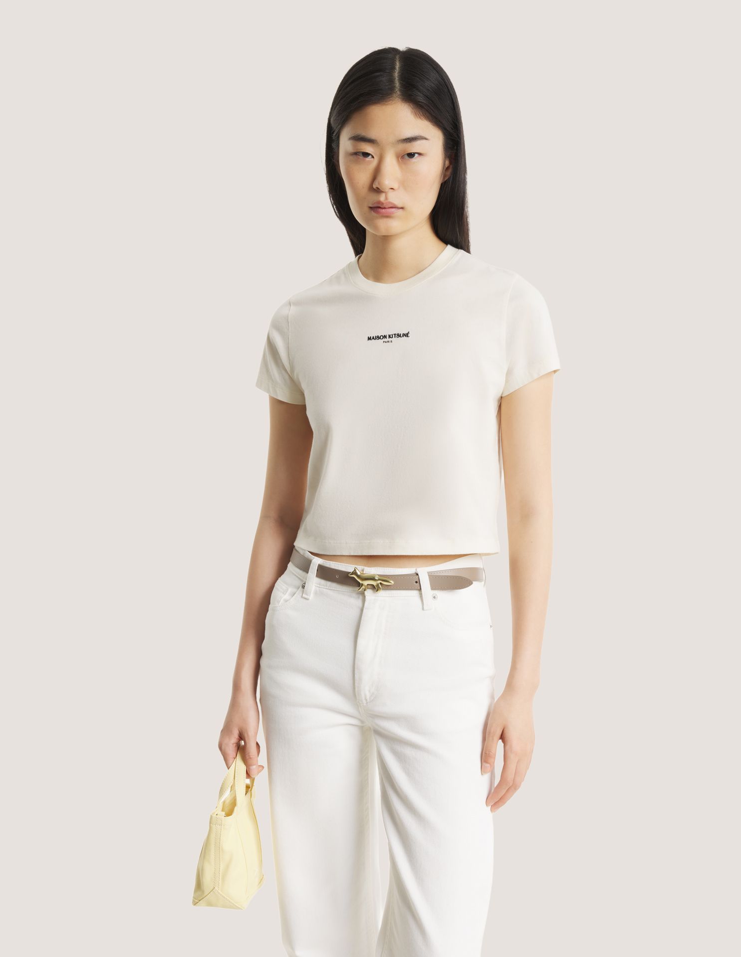Áo thun nữ Maison Kitsuné Paris dáng baby tee