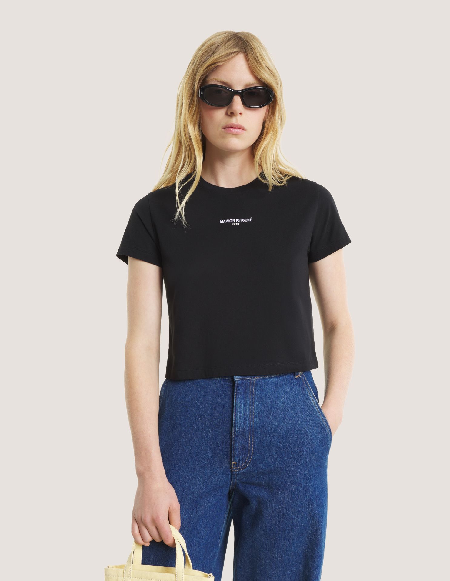 Áo thun nữ Maison Kitsuné Paris dáng baby tee