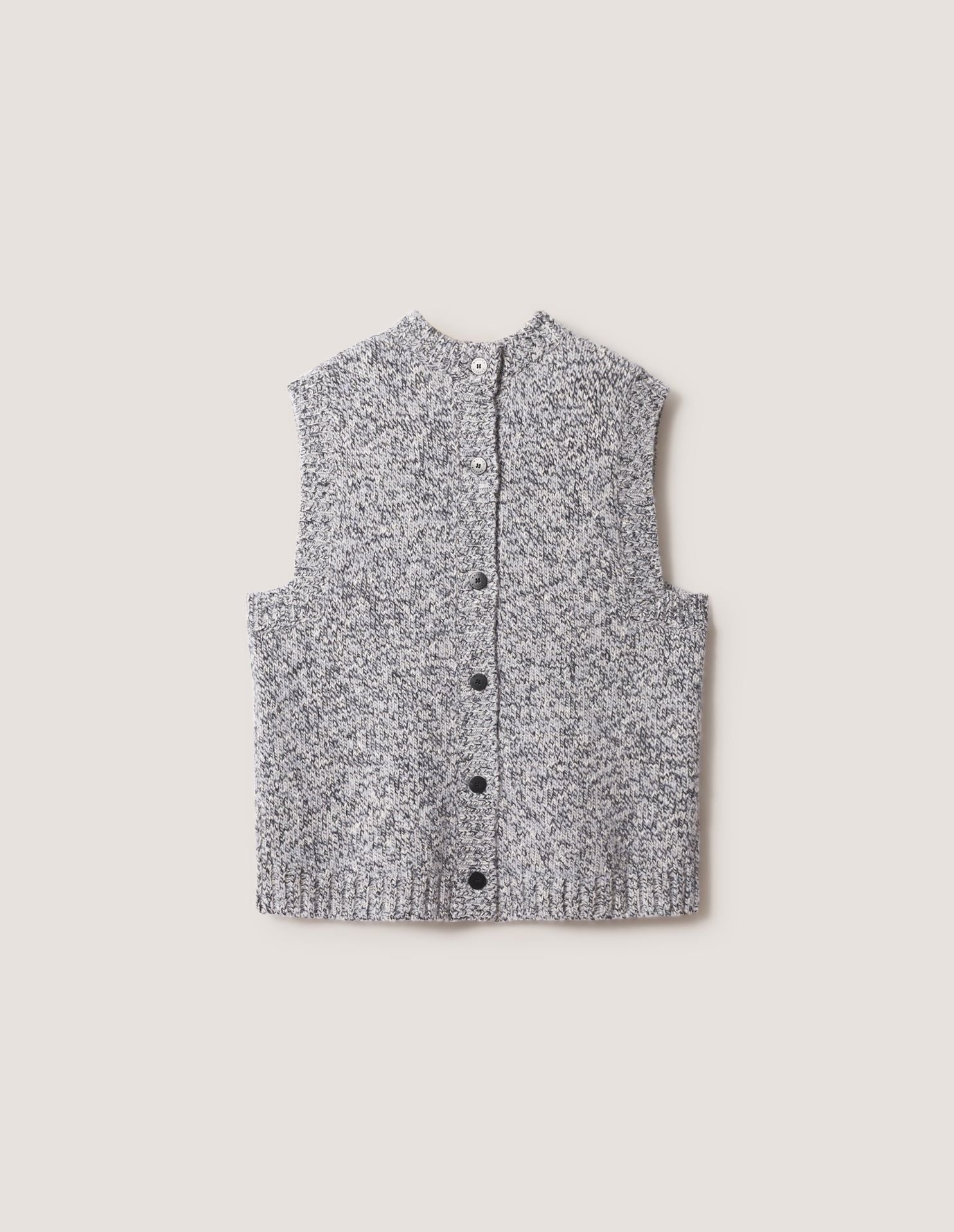 Áo gile nữ alpaca pha mouliné dáng boxy