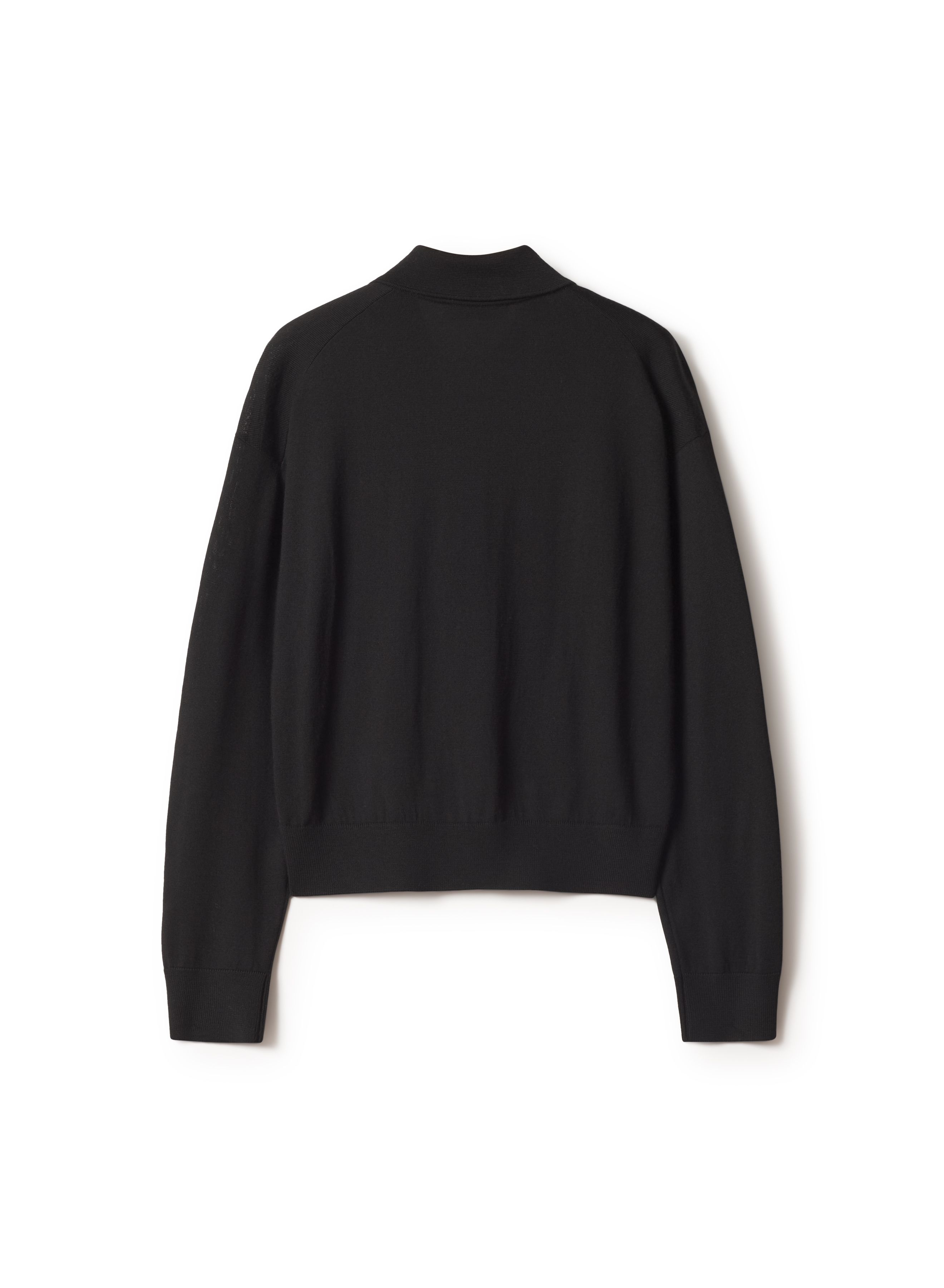 Áo cardigan polo nữ Profile Fox len merino dáng relaxed