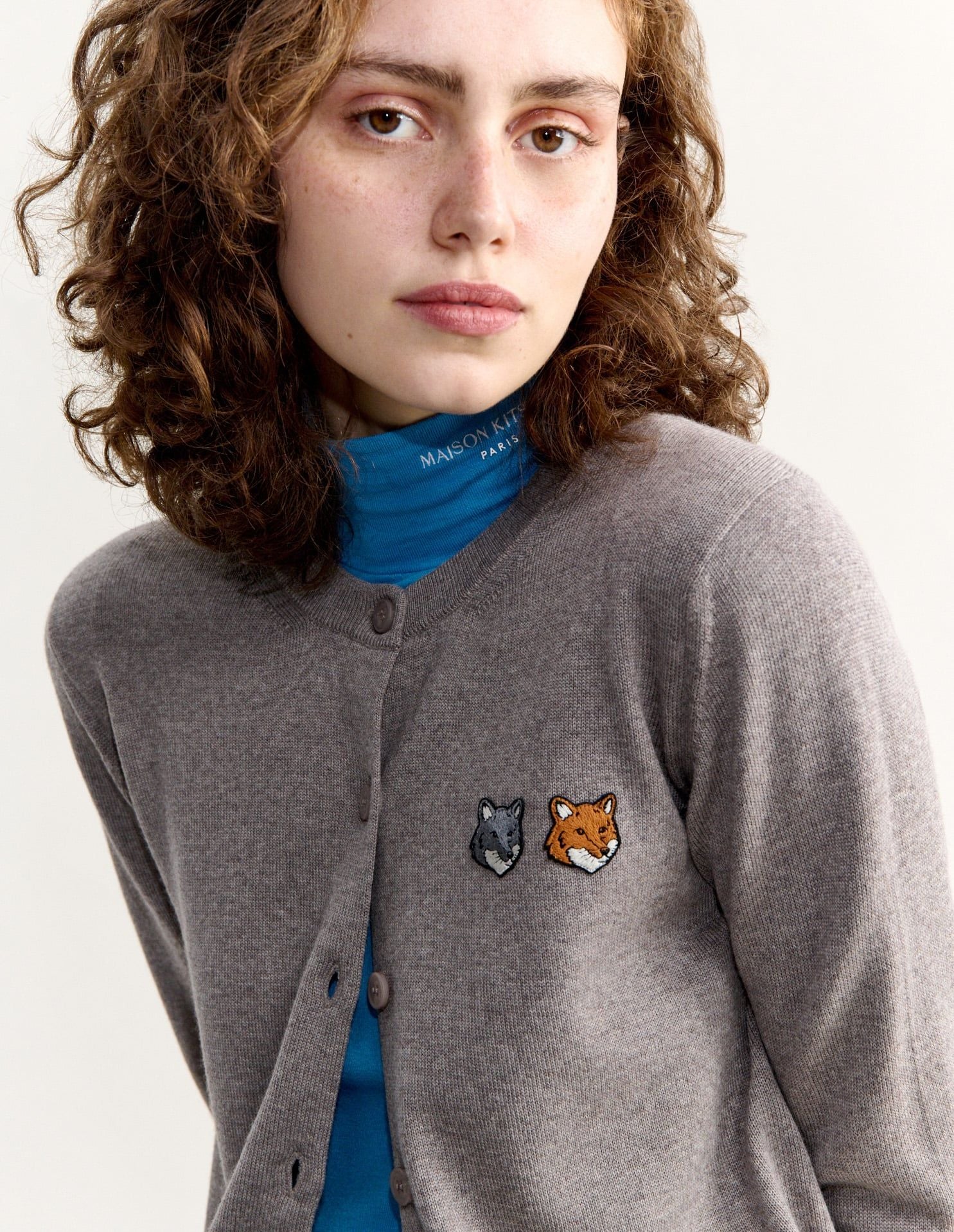 Áo cardigan nữ DOUBLE FOX HEAD dáng regular