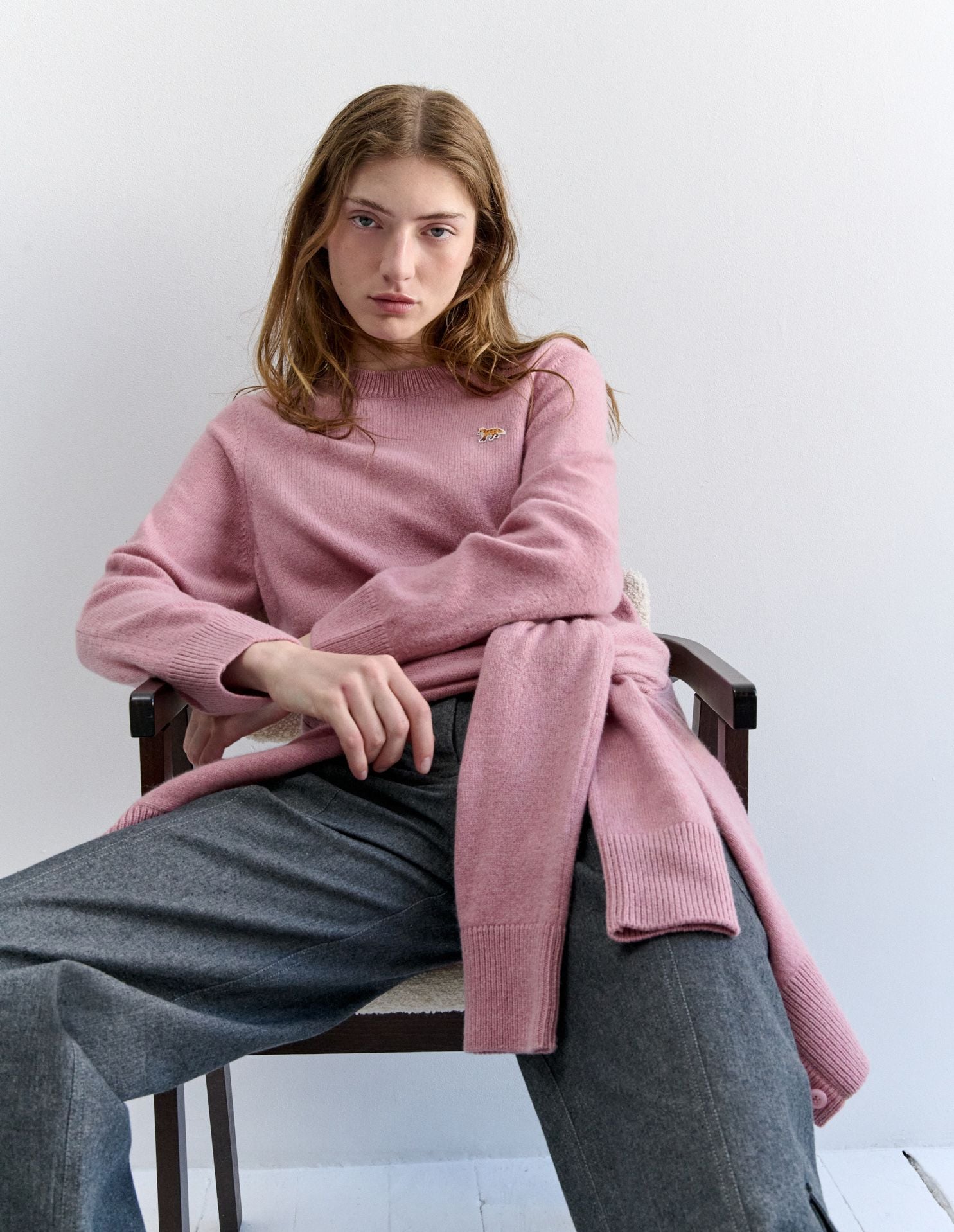 Áo len lông cừu lambswool nữ Fox Head dáng comfort