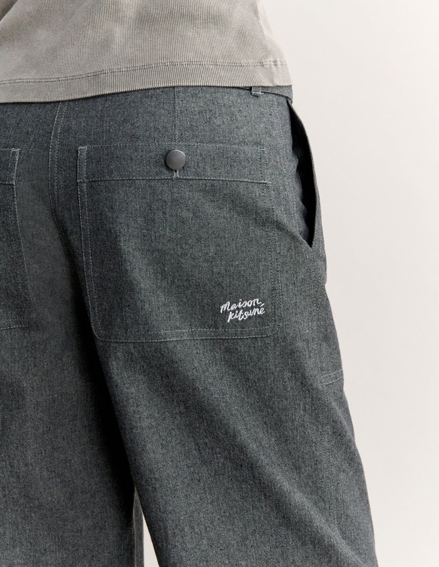 Quần cargo nữ cotton canvas phai màu