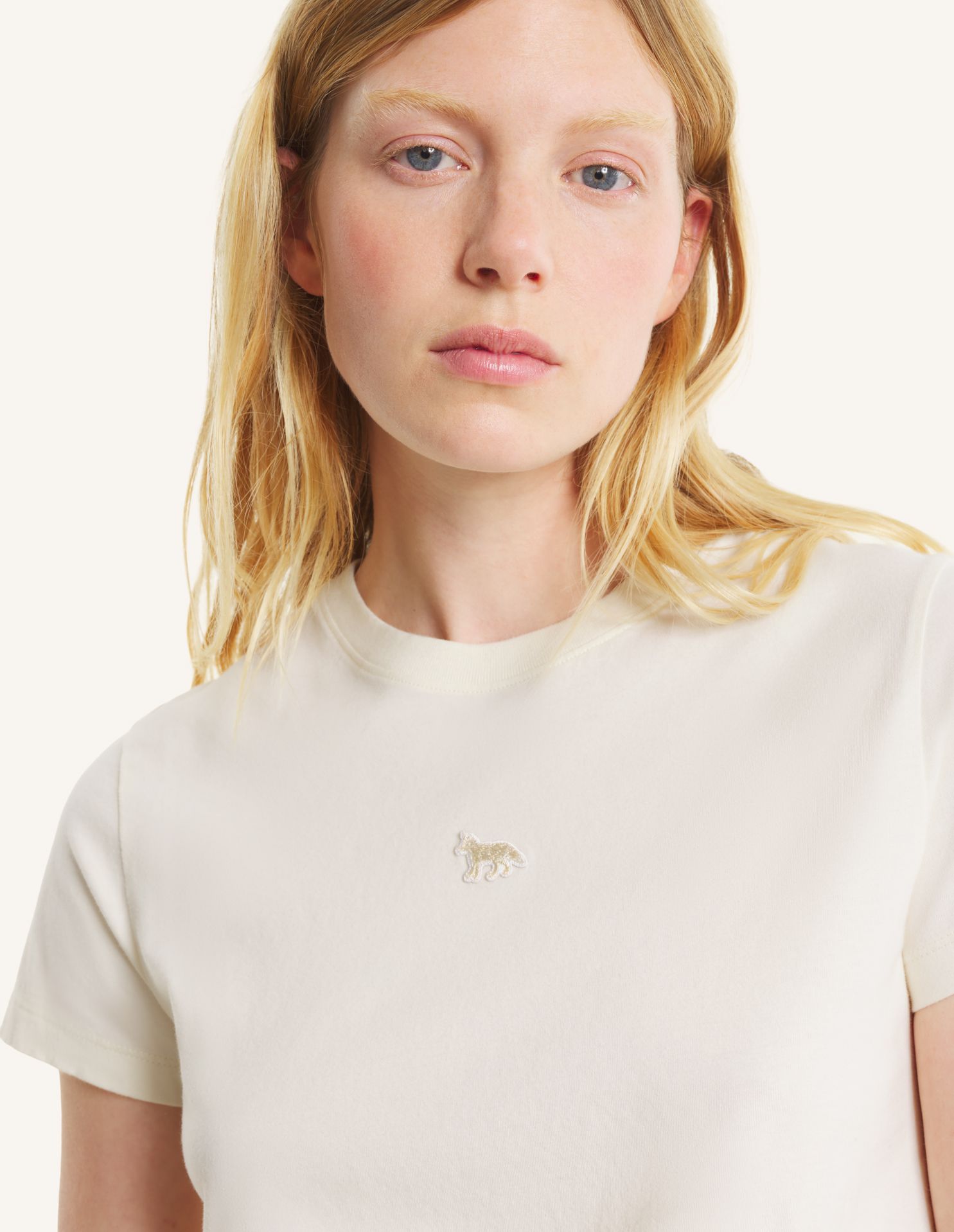 Maison Kitsuné - Áo phông nữ Baby Fox dáng Baby Tee-shirt