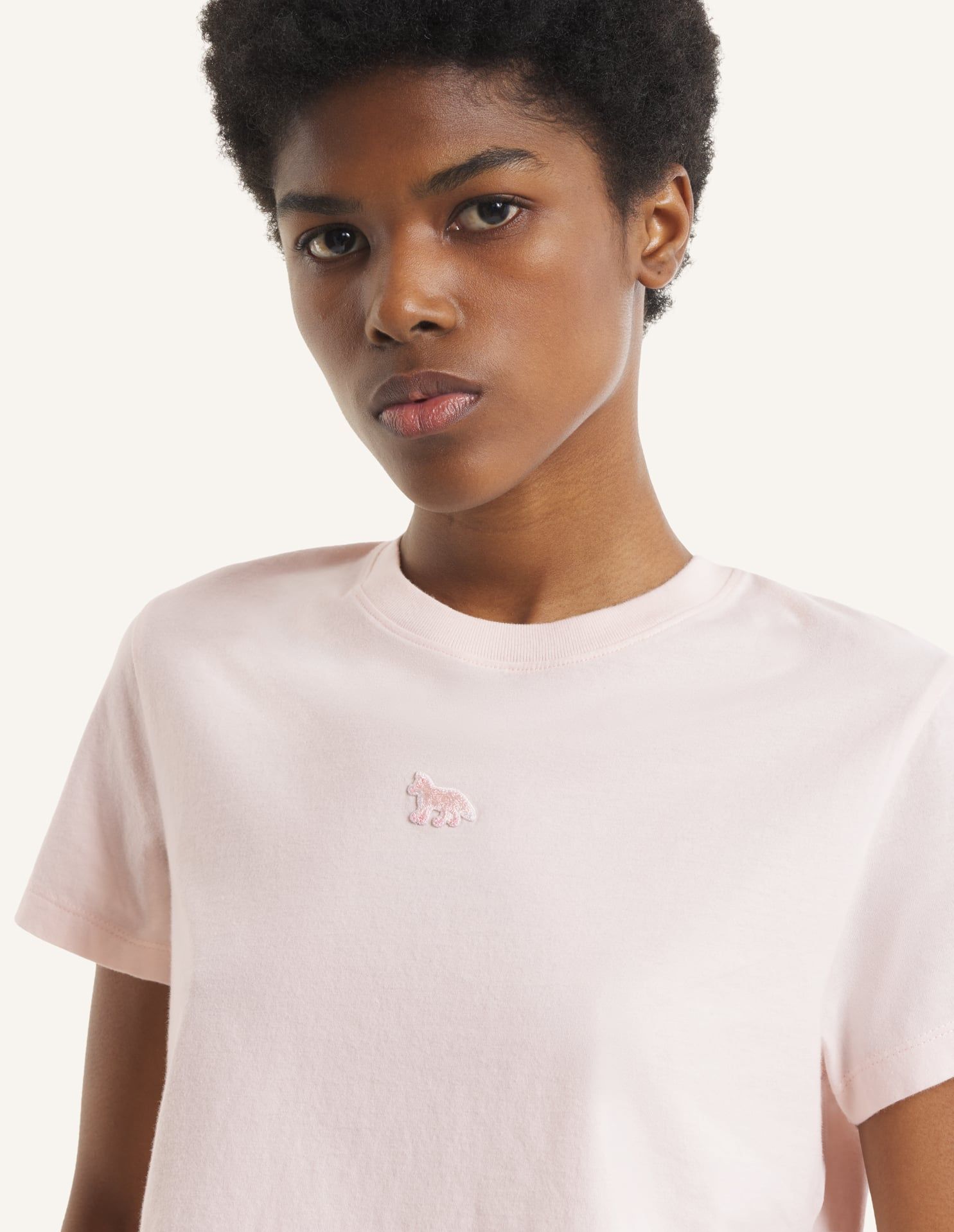 Maison Kitsuné - Áo phông nữ Baby Fox dáng Baby Tee-shirt