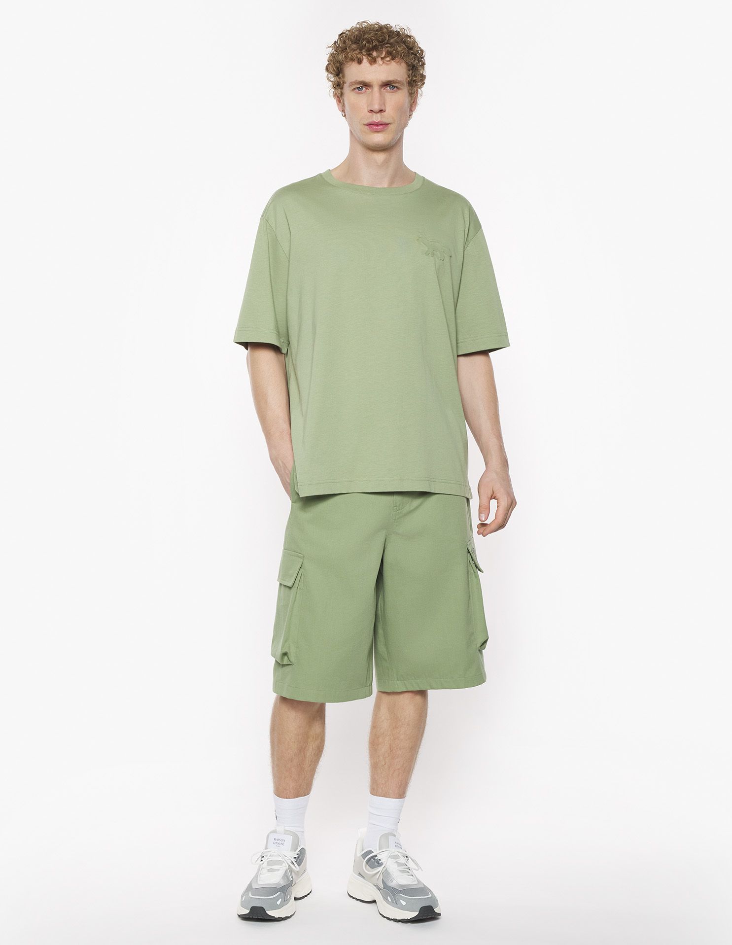 Maison Kitsuné - Áo phông Embossed Profile Fox dáng Oversize