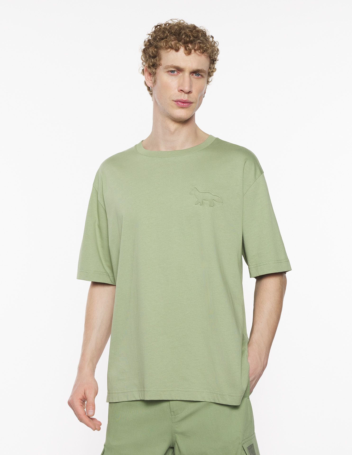 Maison Kitsuné - Áo phông Embossed Profile Fox dáng Oversize