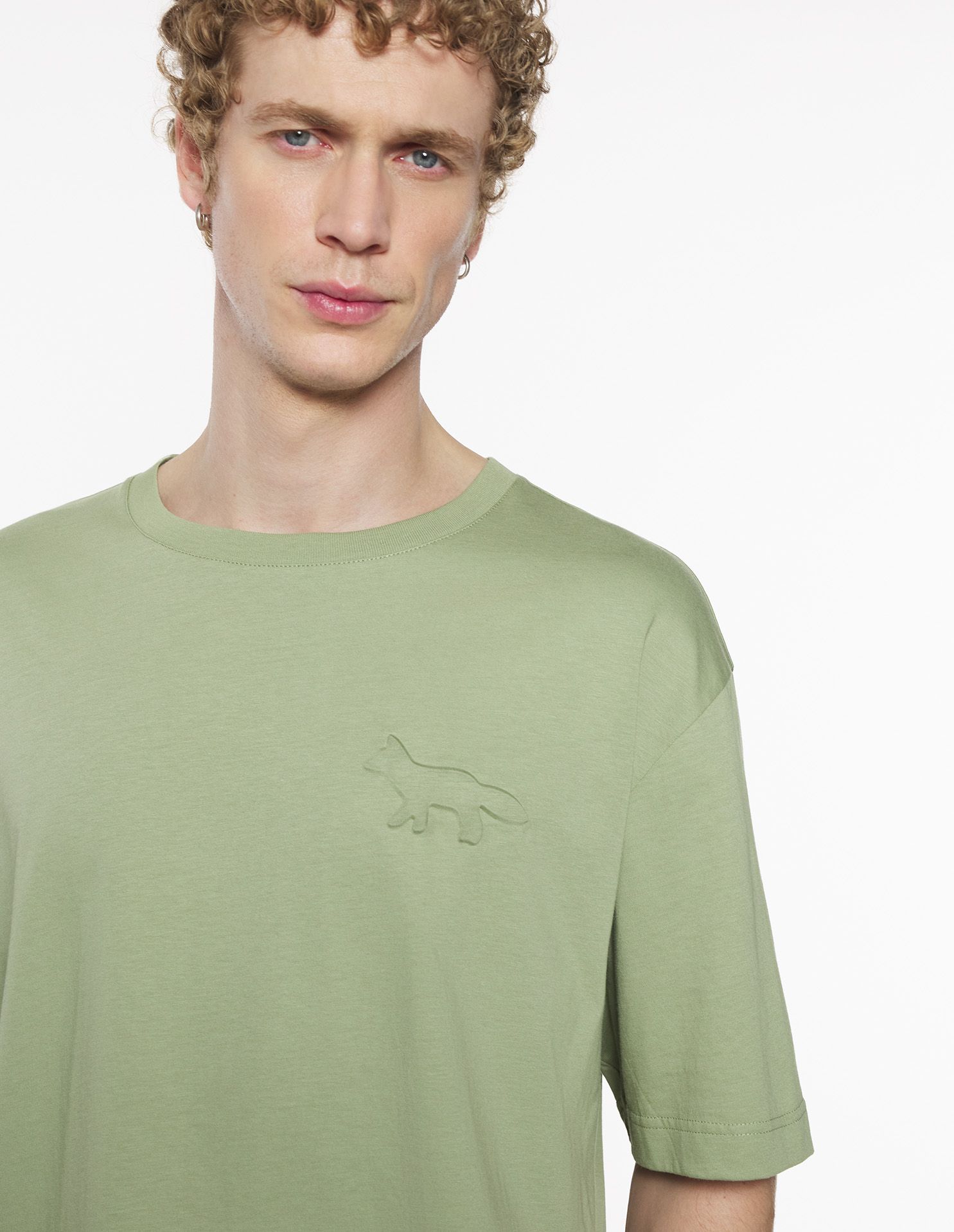 Maison Kitsuné - Áo phông Embossed Profile Fox dáng Oversize