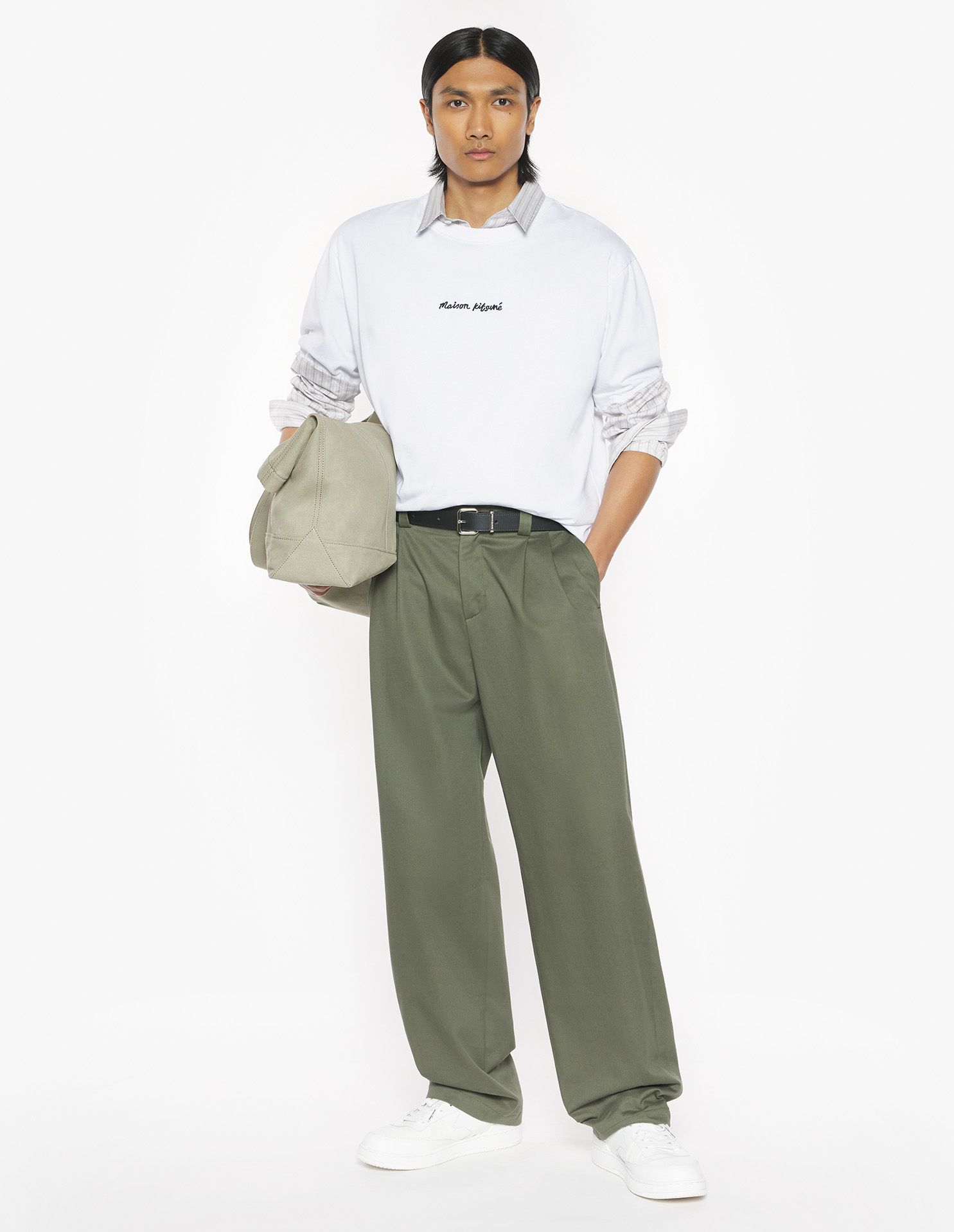 Áo phông Maison Kitsune Embroidery dáng Oversize