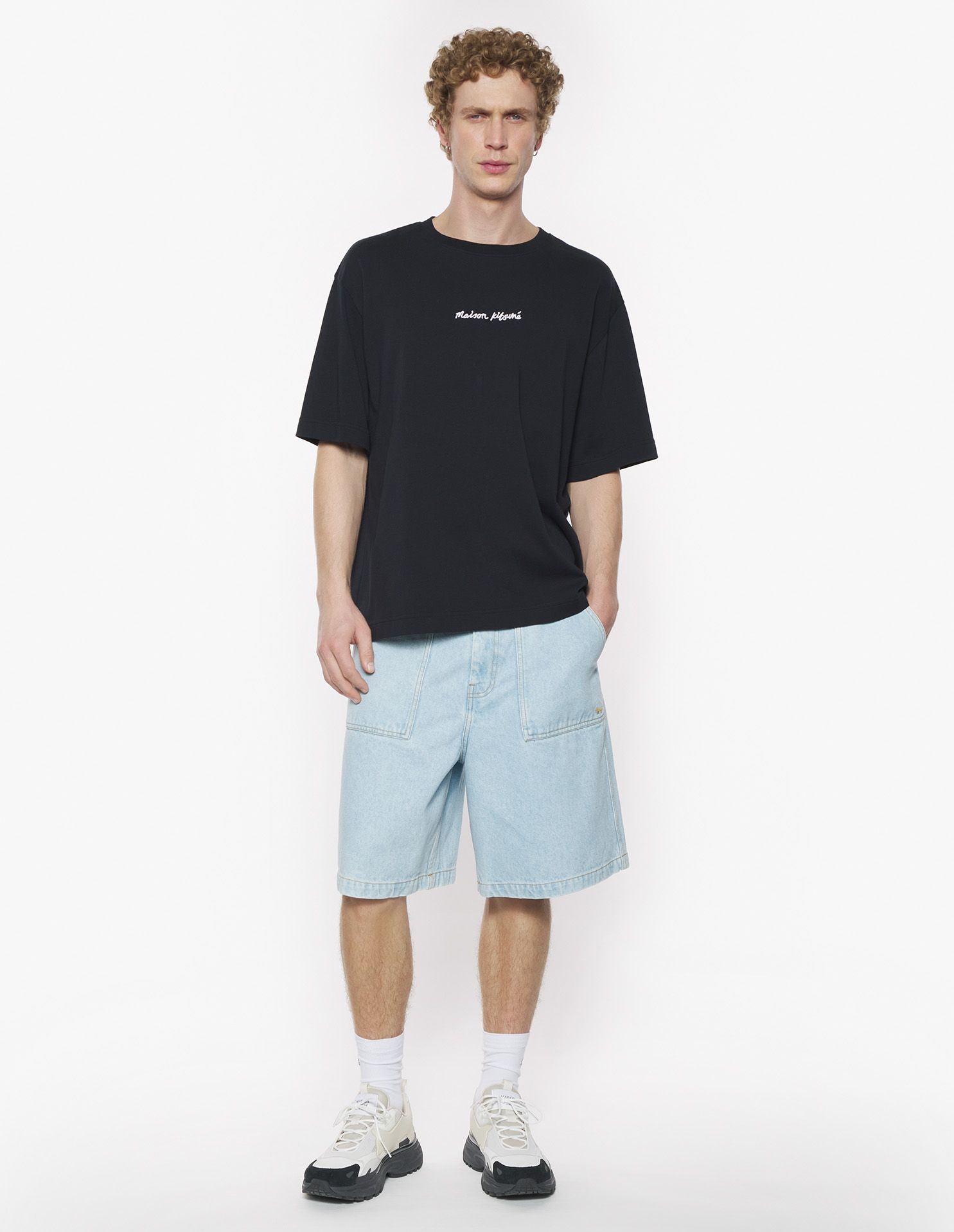 Áo phông Maison Kitsune Embroidery dáng Oversize
