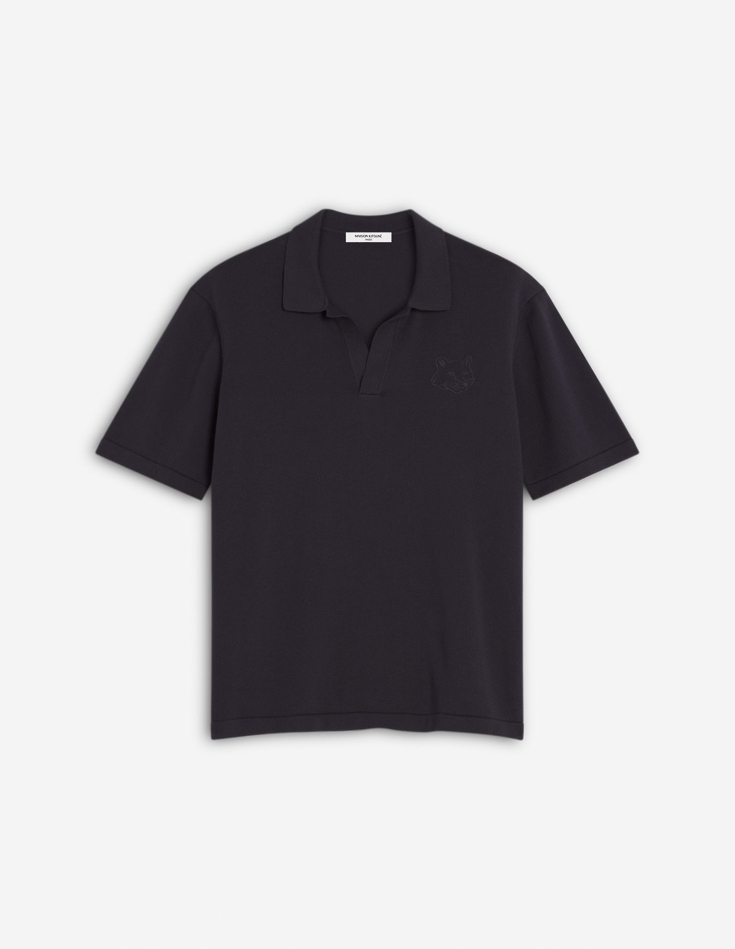 Maison Kitsuné - Áo polo dệt kim Bold Fox Head dáng Comfort