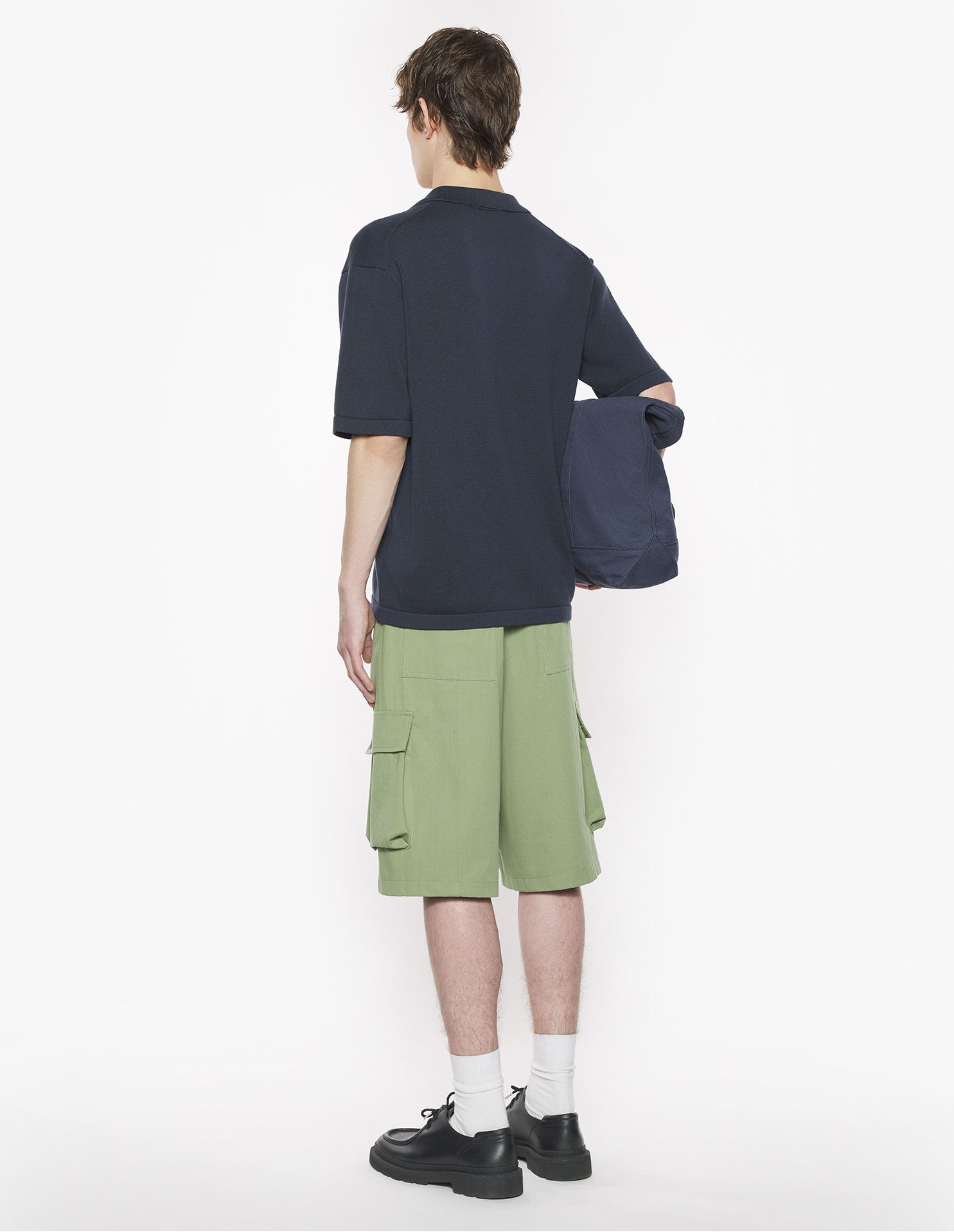 Maison Kitsuné - Áo polo dệt kim Bold Fox Head dáng Comfort
