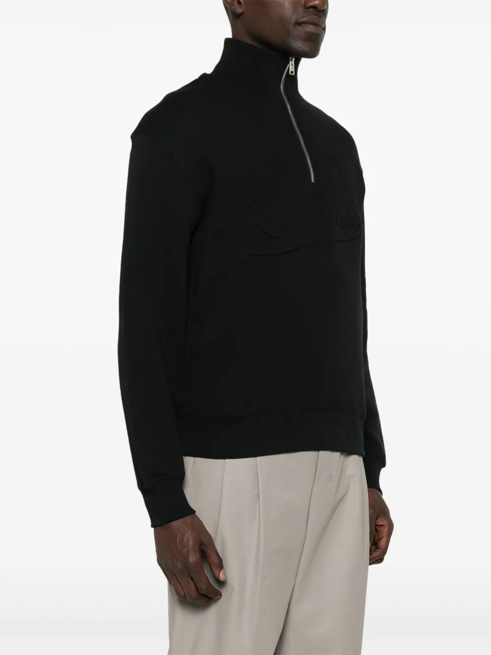 Maison Kitsuné - Áo len Varsity Half Zip dáng Comfort