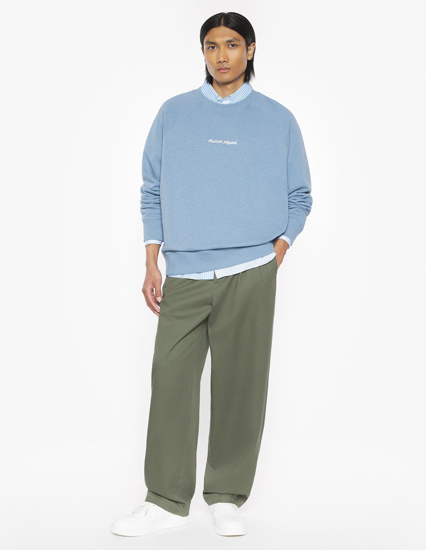 Maison Kitsuné - Áo nỉ Maison Kitsuné Handwriting dáng Oversize