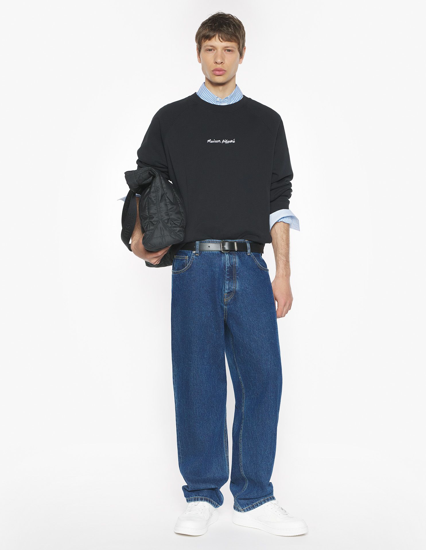 Maison Kitsuné - Áo nỉ Maison Kitsuné Handwriting dáng Oversize