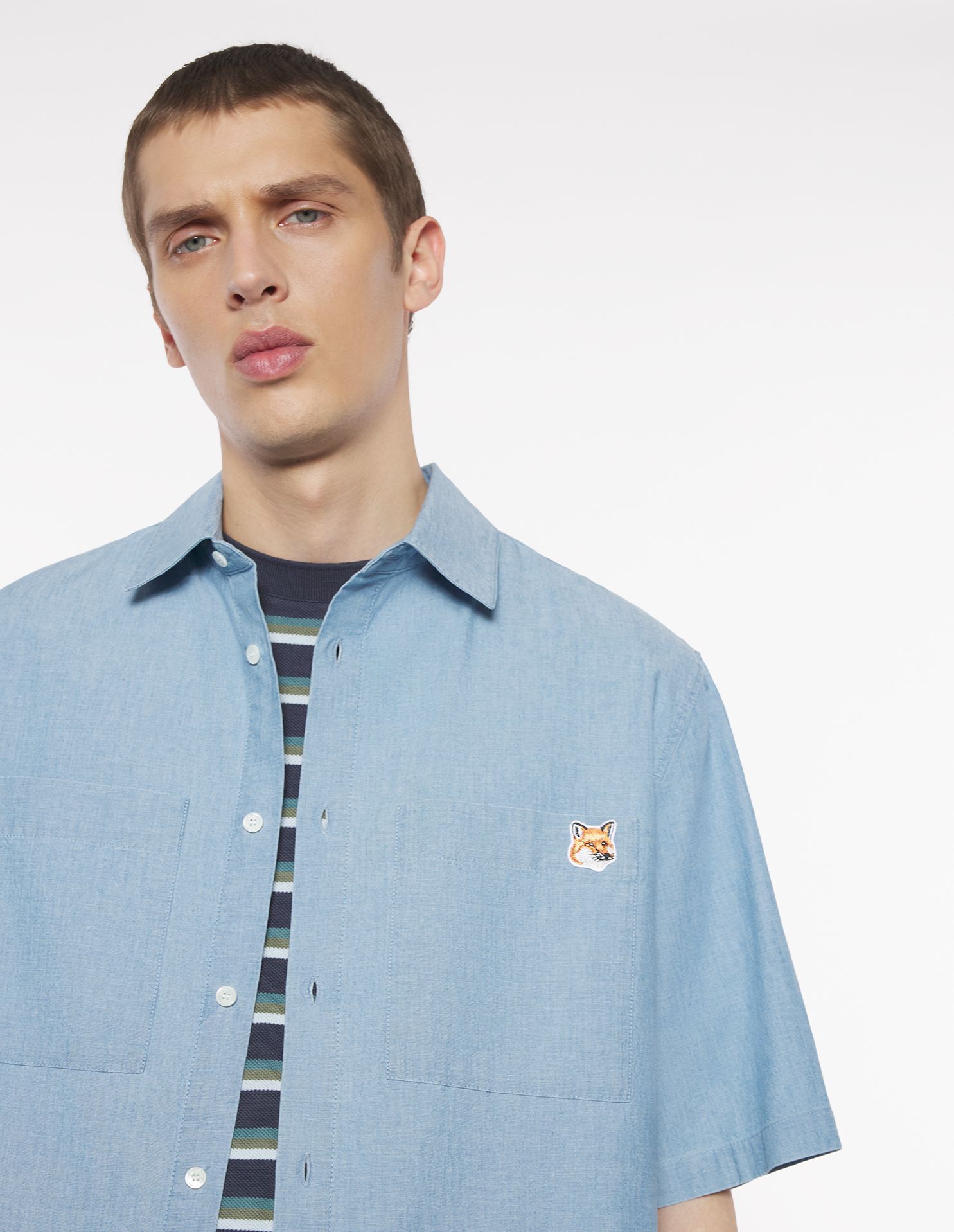 Maison Kitsuné - Áo sơ mi  tay ngắn dáng Relaxed