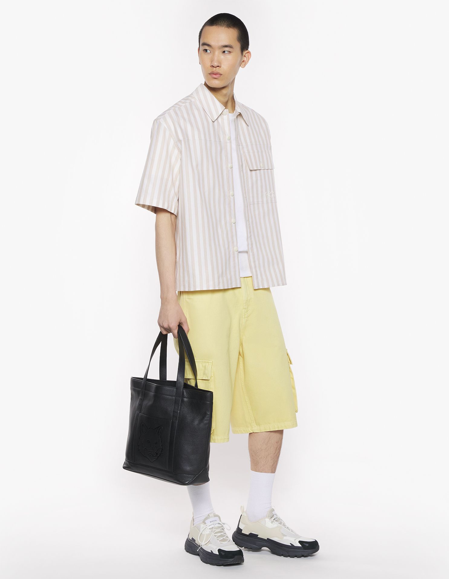 Maison Kitsuné - Áo khoác ngắn tay dáng Boxy