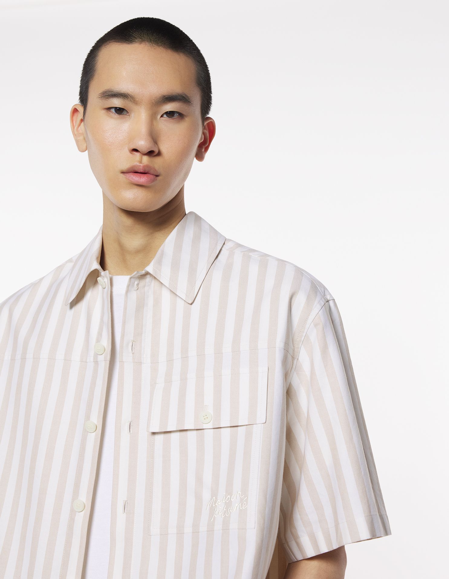 Maison Kitsuné - Áo khoác ngắn tay dáng Boxy