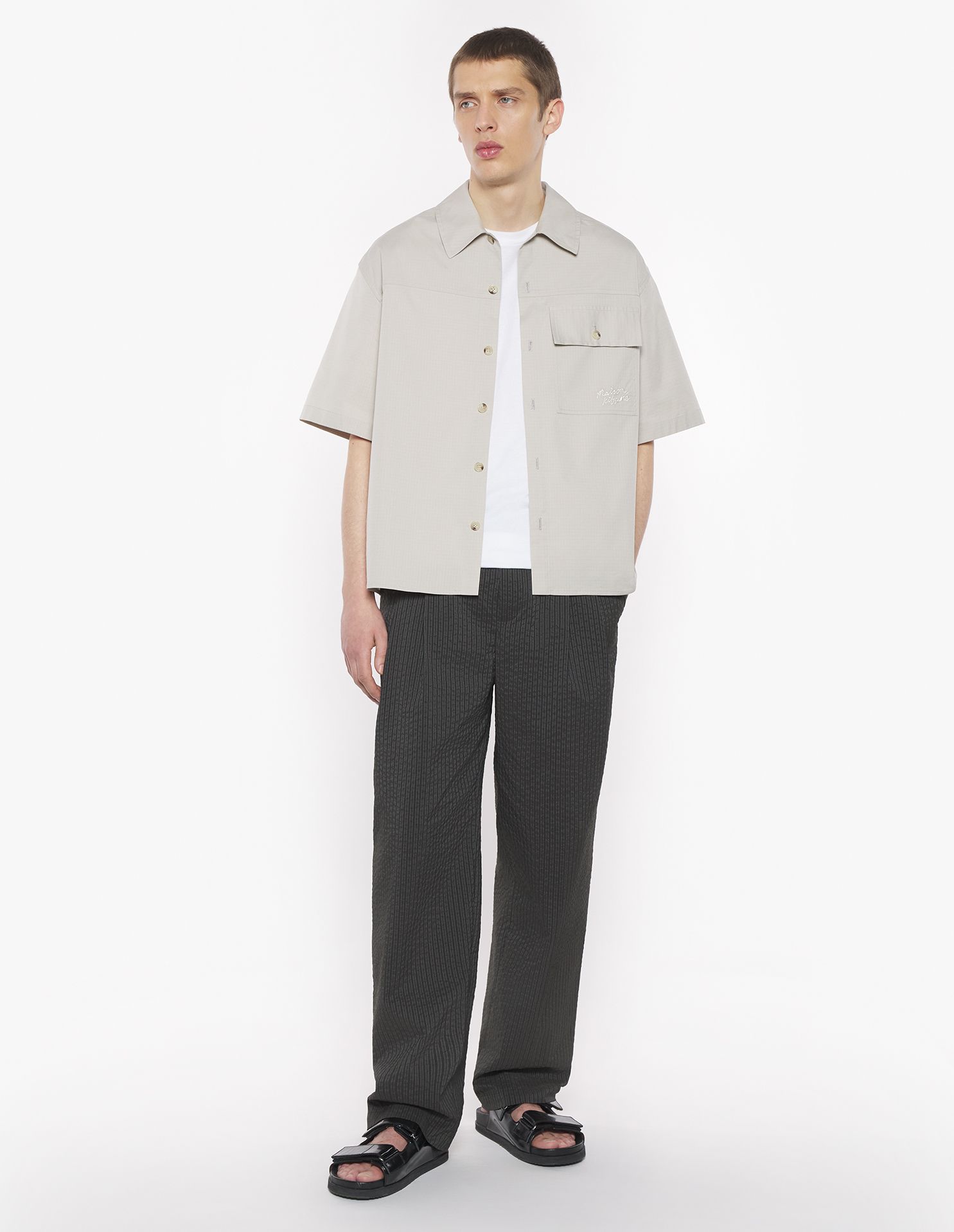 Maison Kitsuné - Áo khoác ngắn tay dáng Boxy