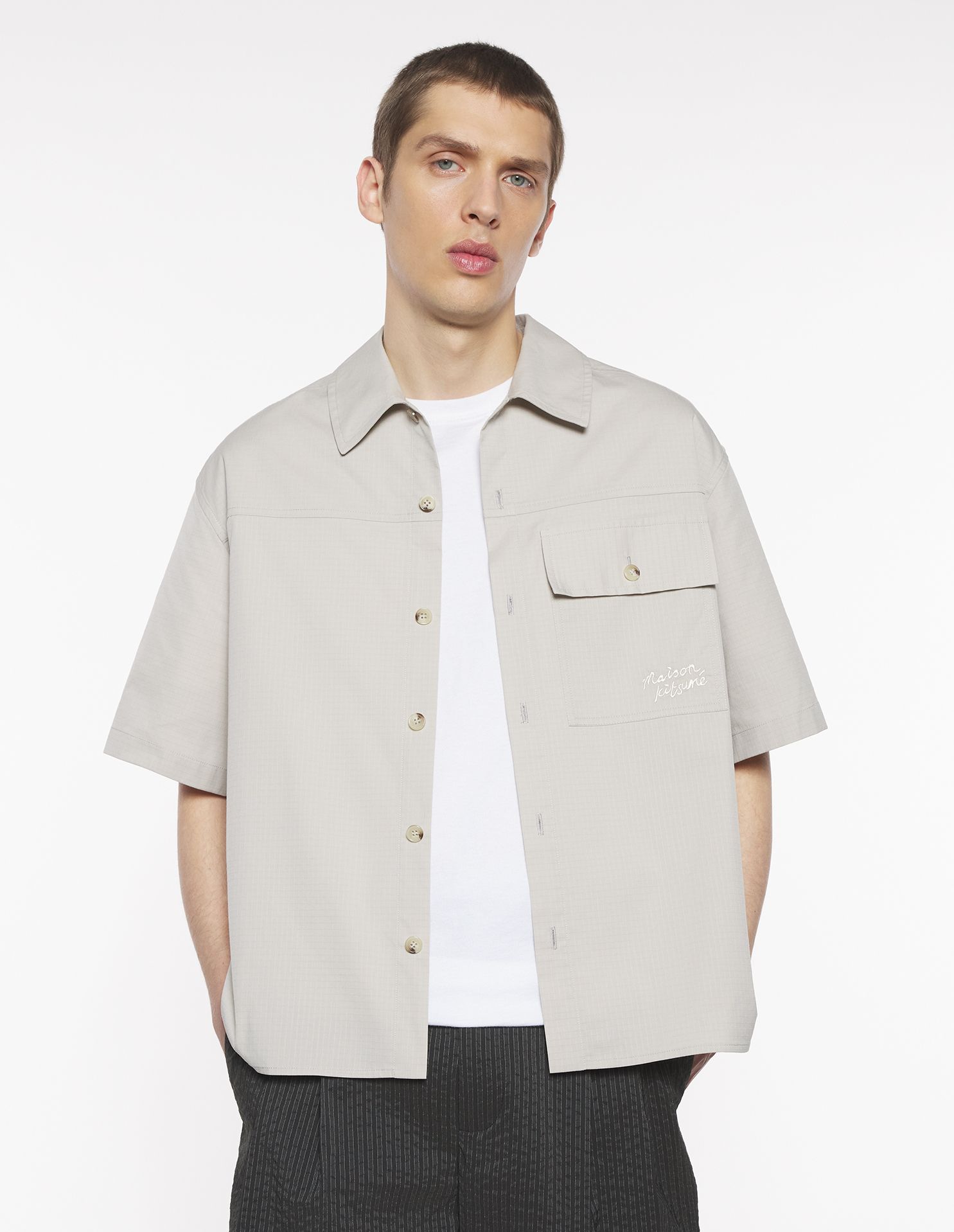 Maison Kitsuné - Áo khoác ngắn tay dáng Boxy