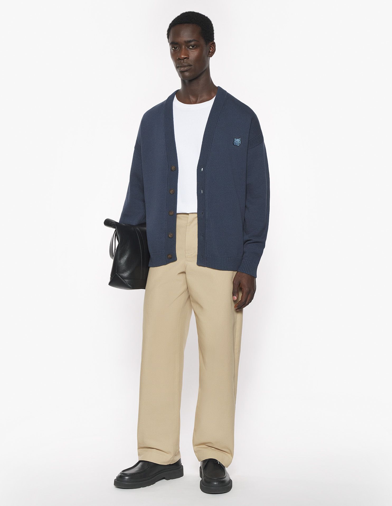 Maison Kitsuné - Áo cardigan Bold Fox Head dáng Comfort