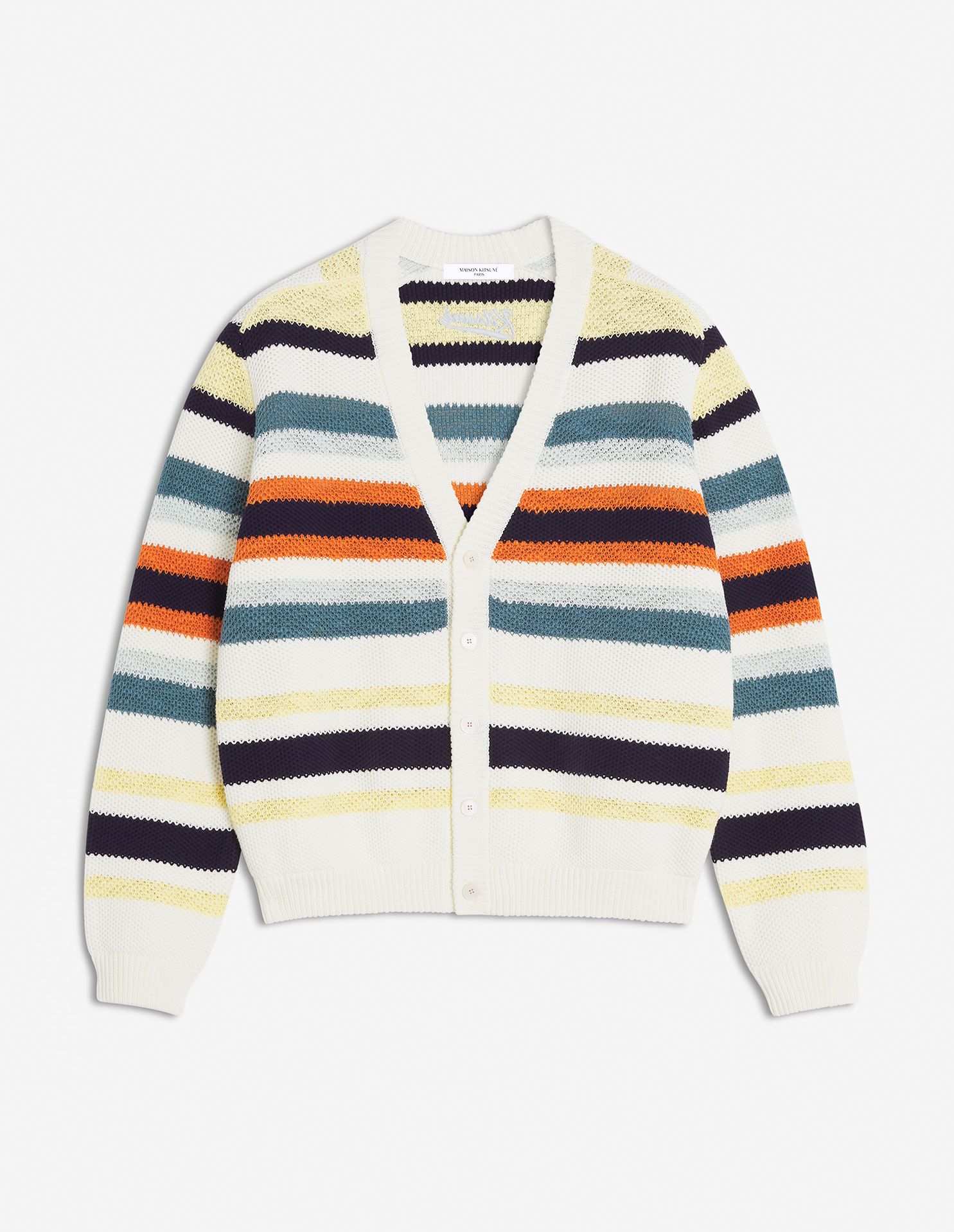 Maison Kitsuné - Áo cardigan kẻ ngang dáng Comfort