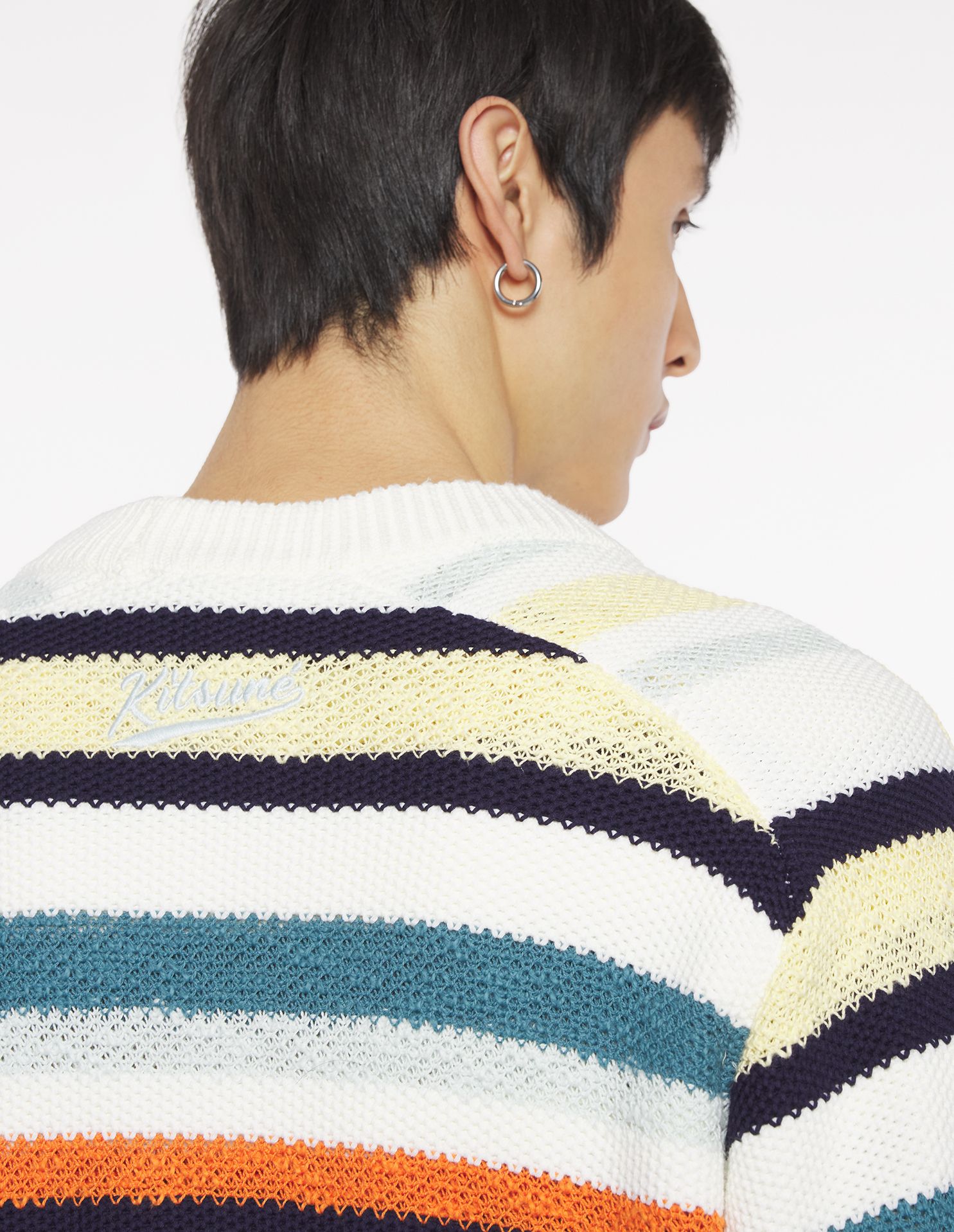 Maison Kitsuné - Áo cardigan kẻ ngang dáng Comfort