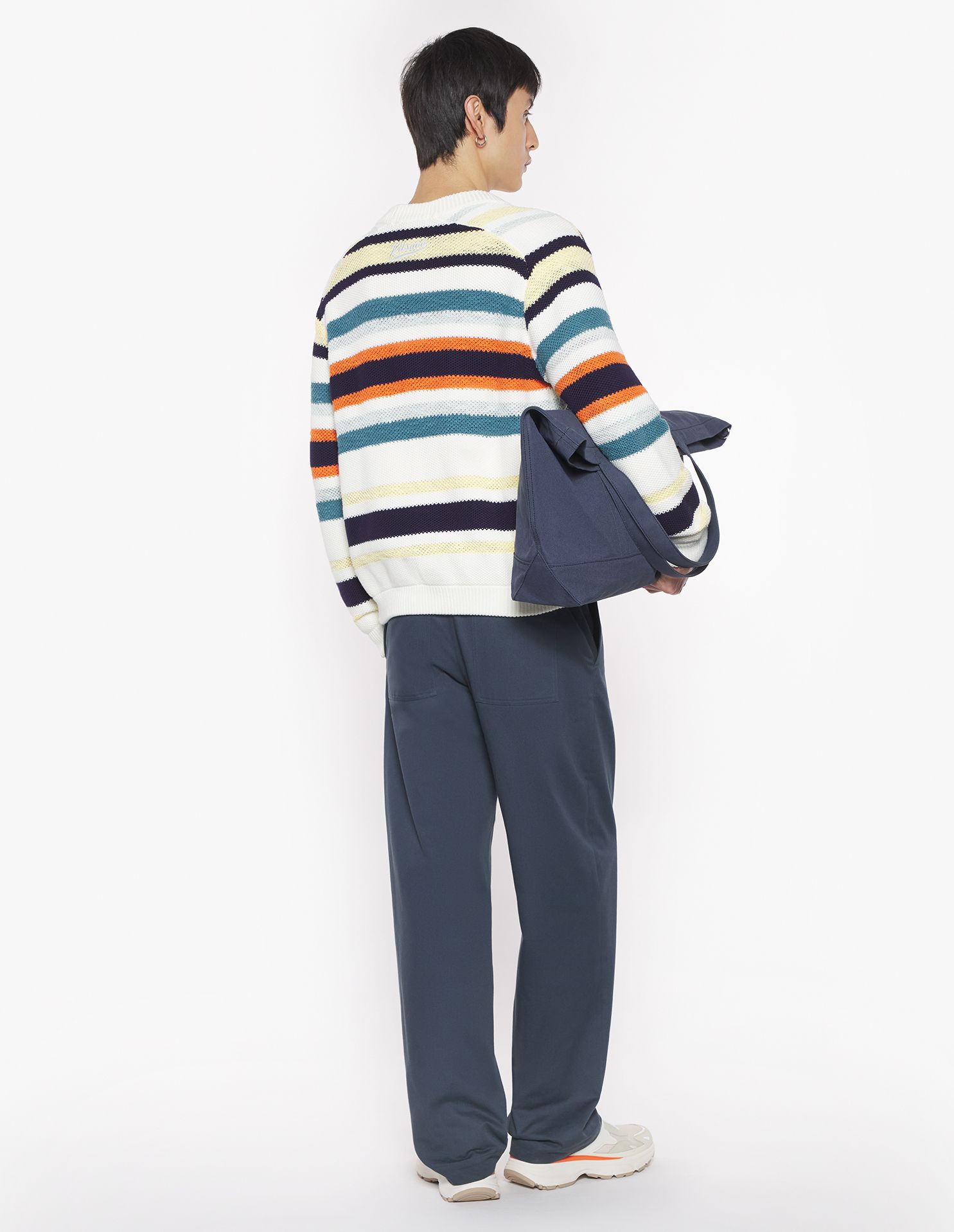 Maison Kitsuné - Áo cardigan kẻ ngang dáng Comfort